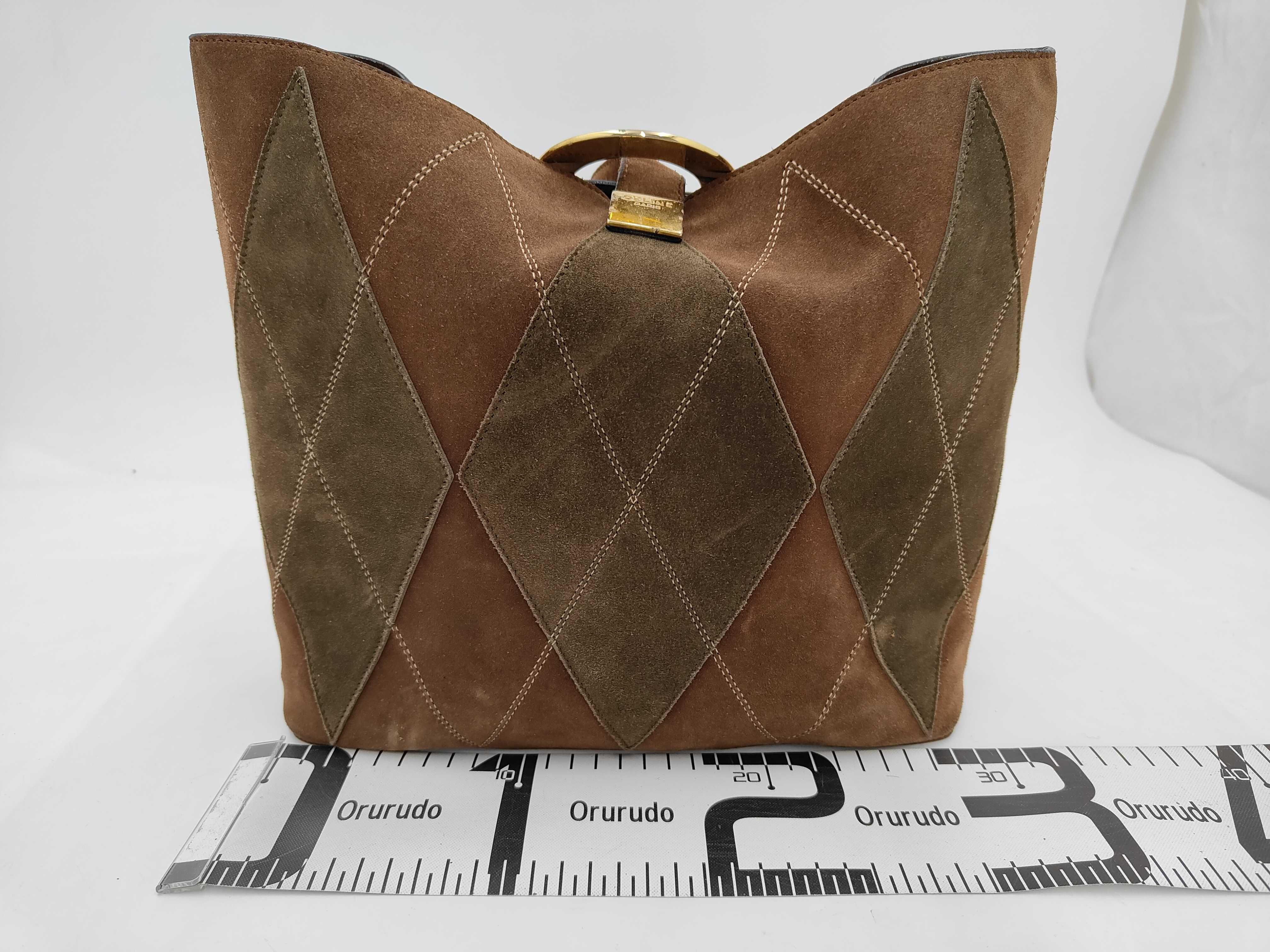 Circle Logo Suede Shoulder Bag Tote Bag — view 2