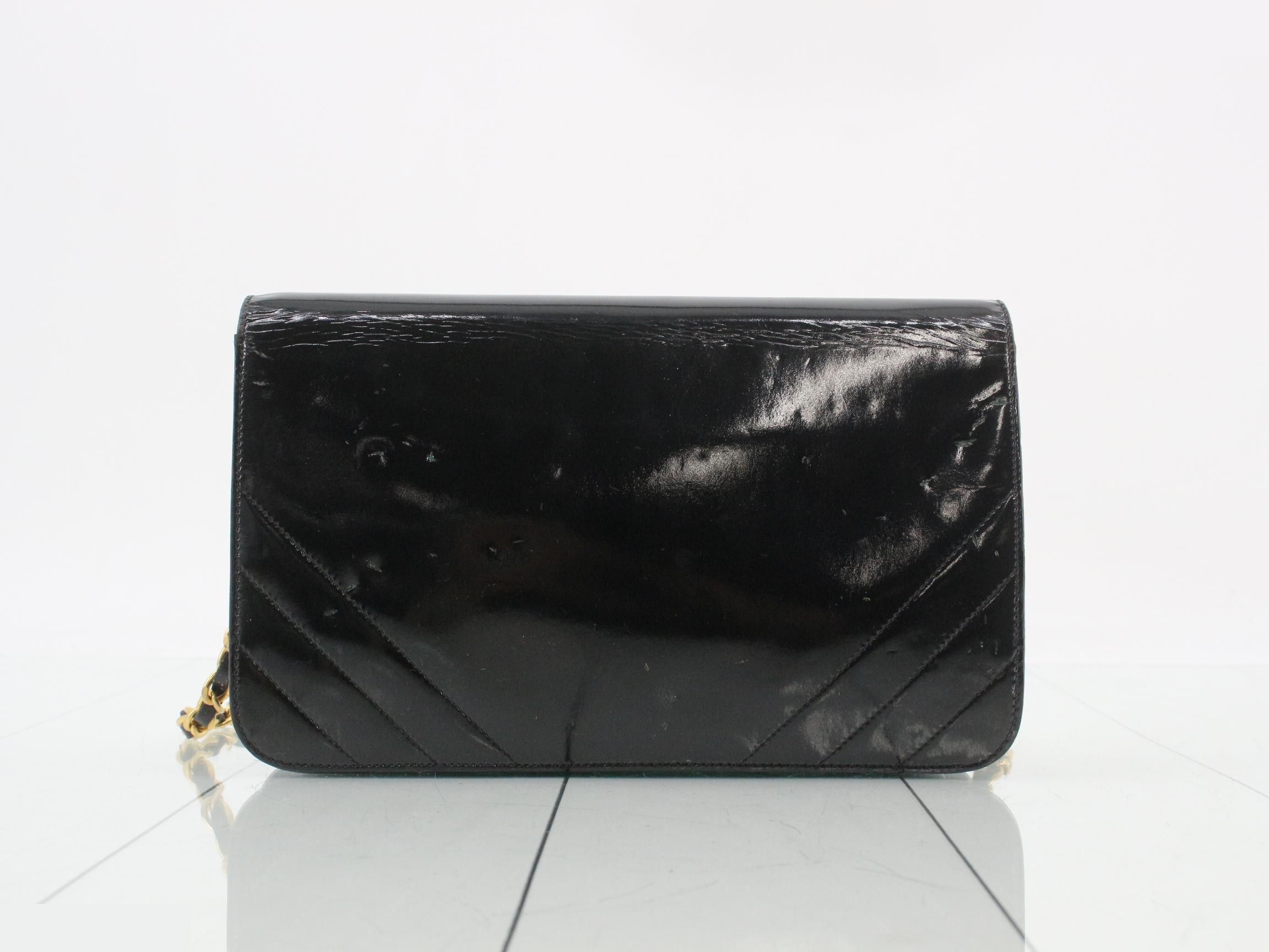 patent leather shoulder bag — view 2