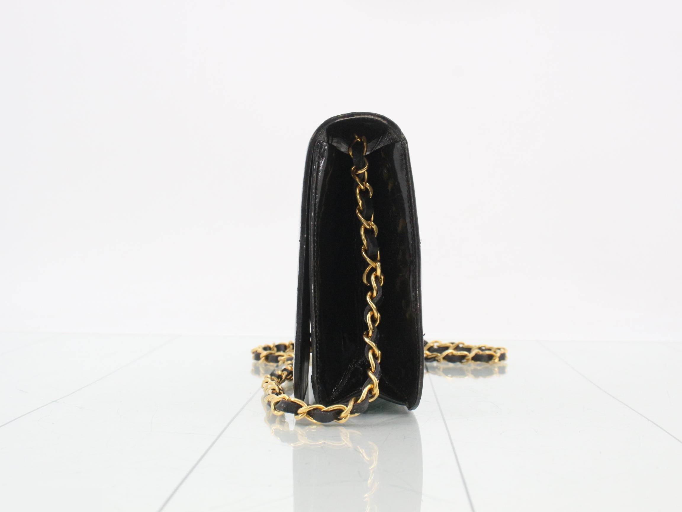 patent leather shoulder bag — view 3