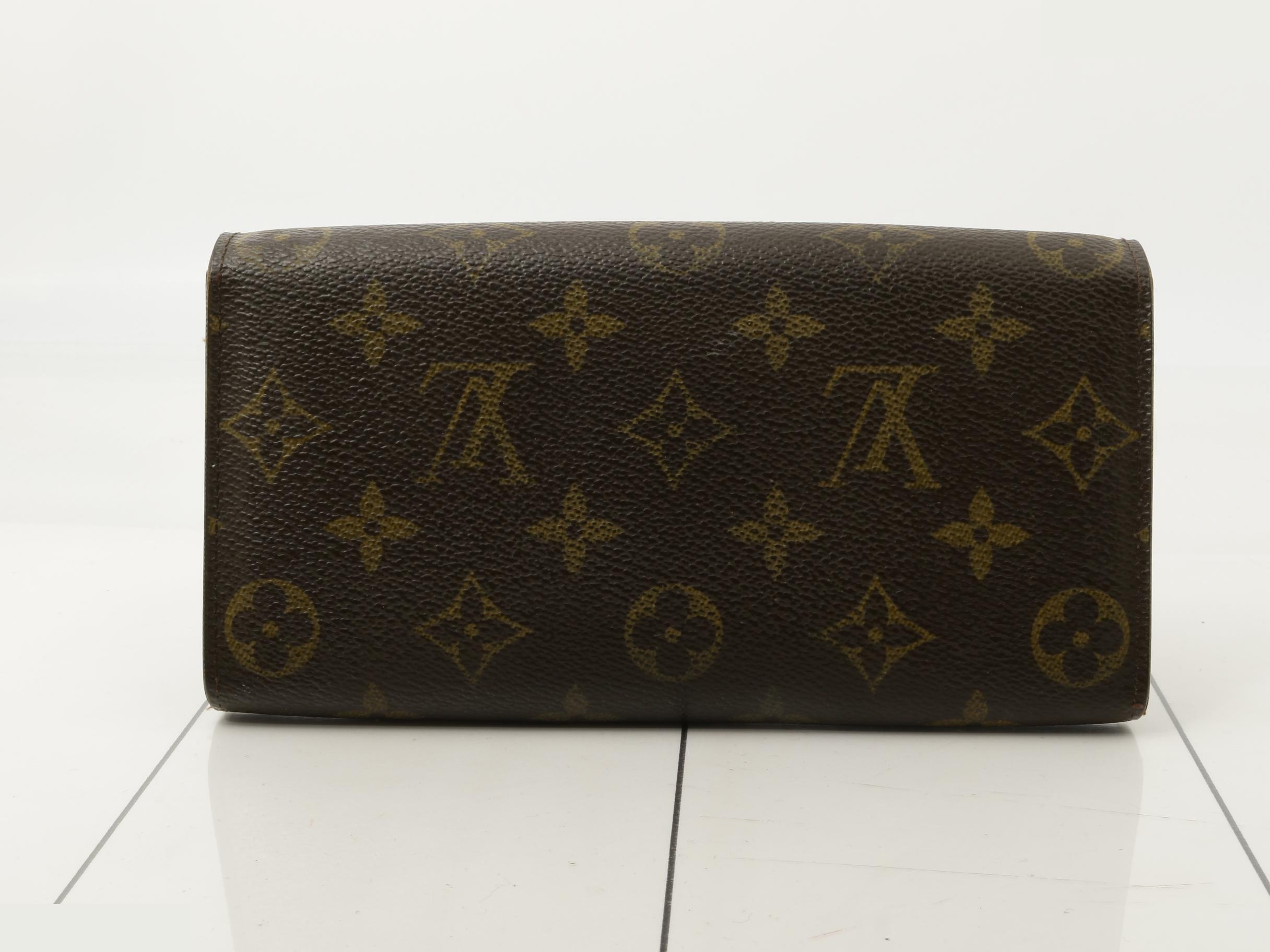 Portefeuille Sarah Monogram Long Wallet, Brown, Gold Hardware — view 2