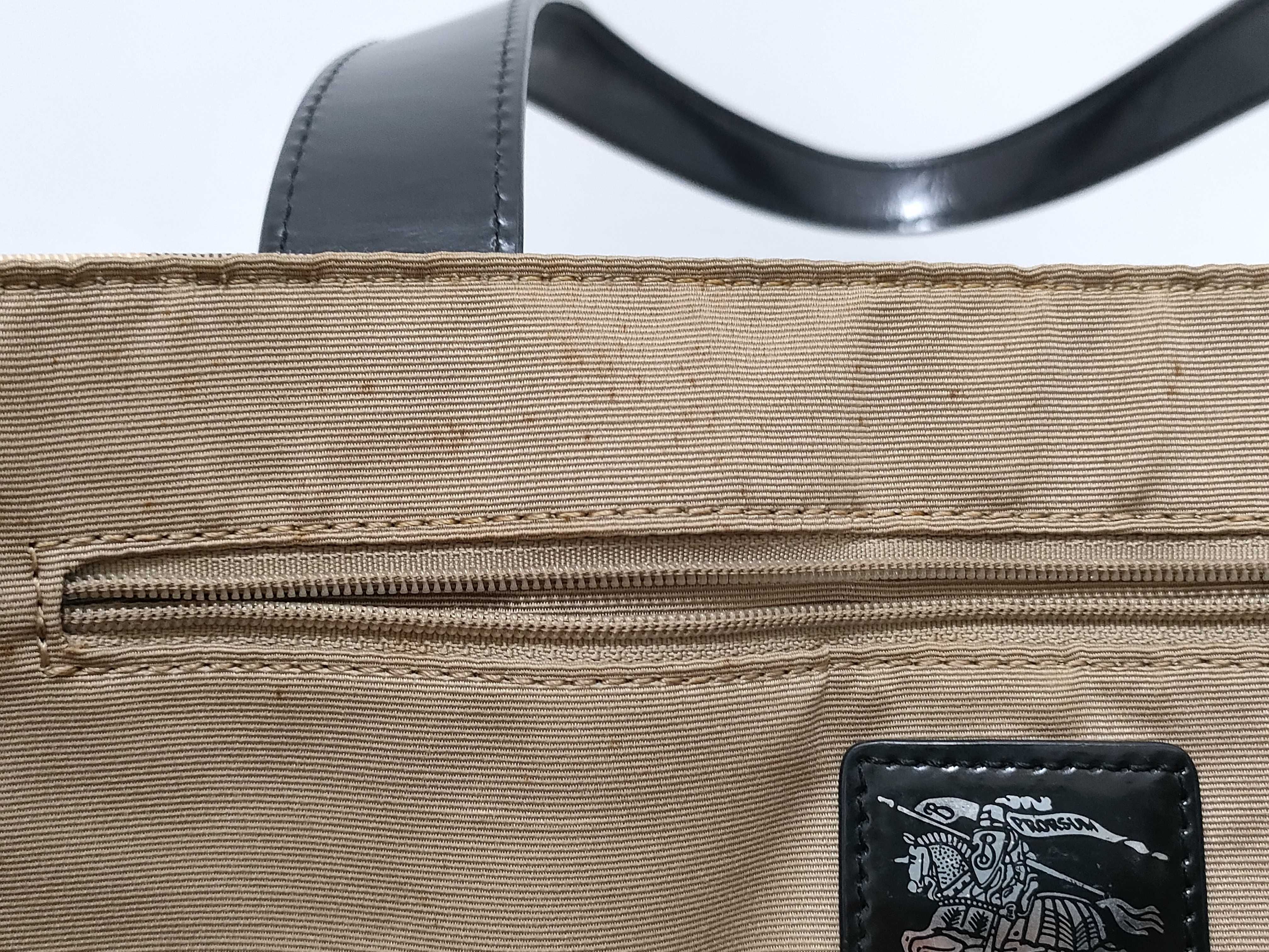 tote bag, Nova check pattern, PVC leather, beige. — view 15