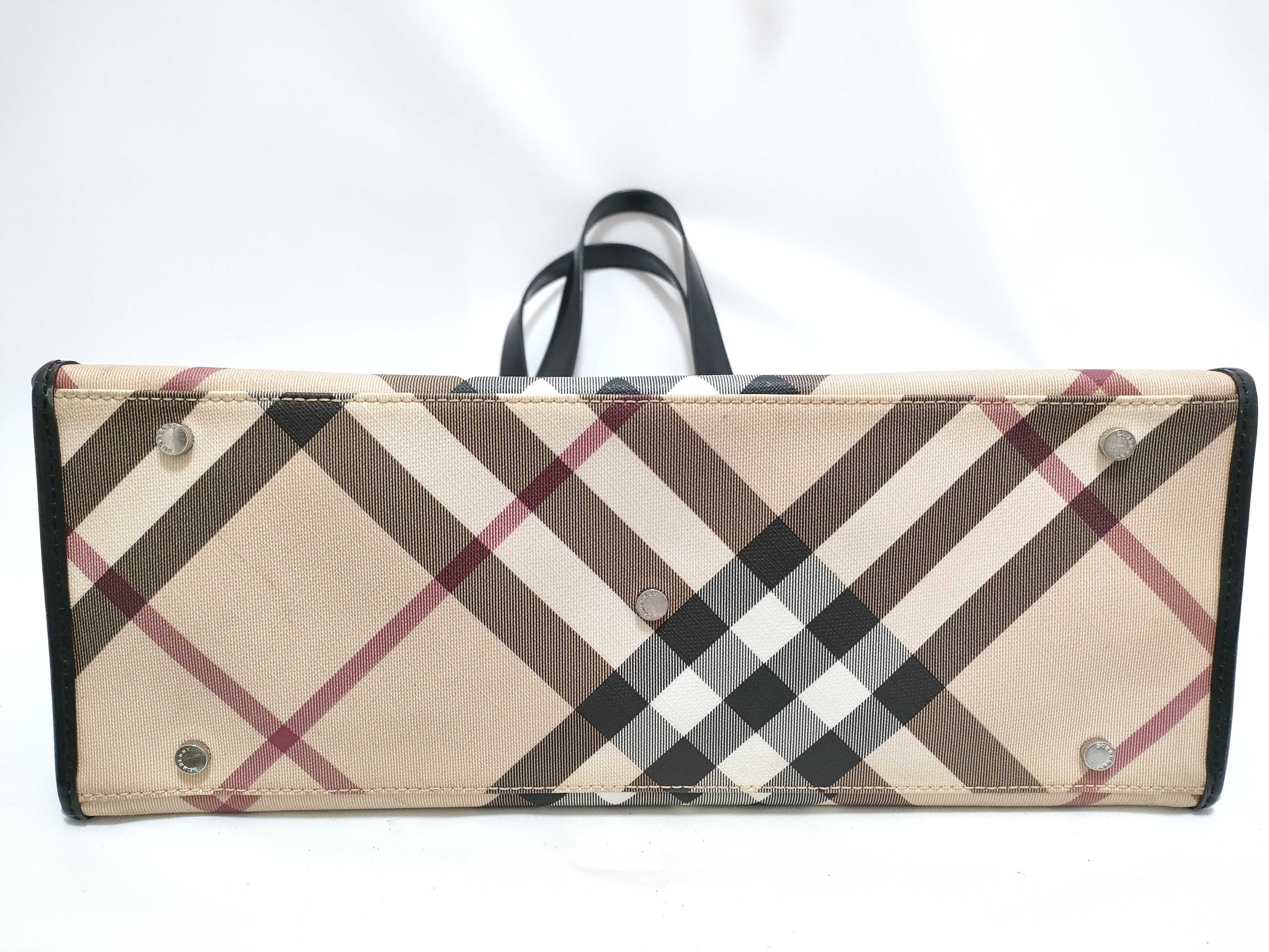 tote bag, Nova check pattern, PVC leather, beige. — view 7