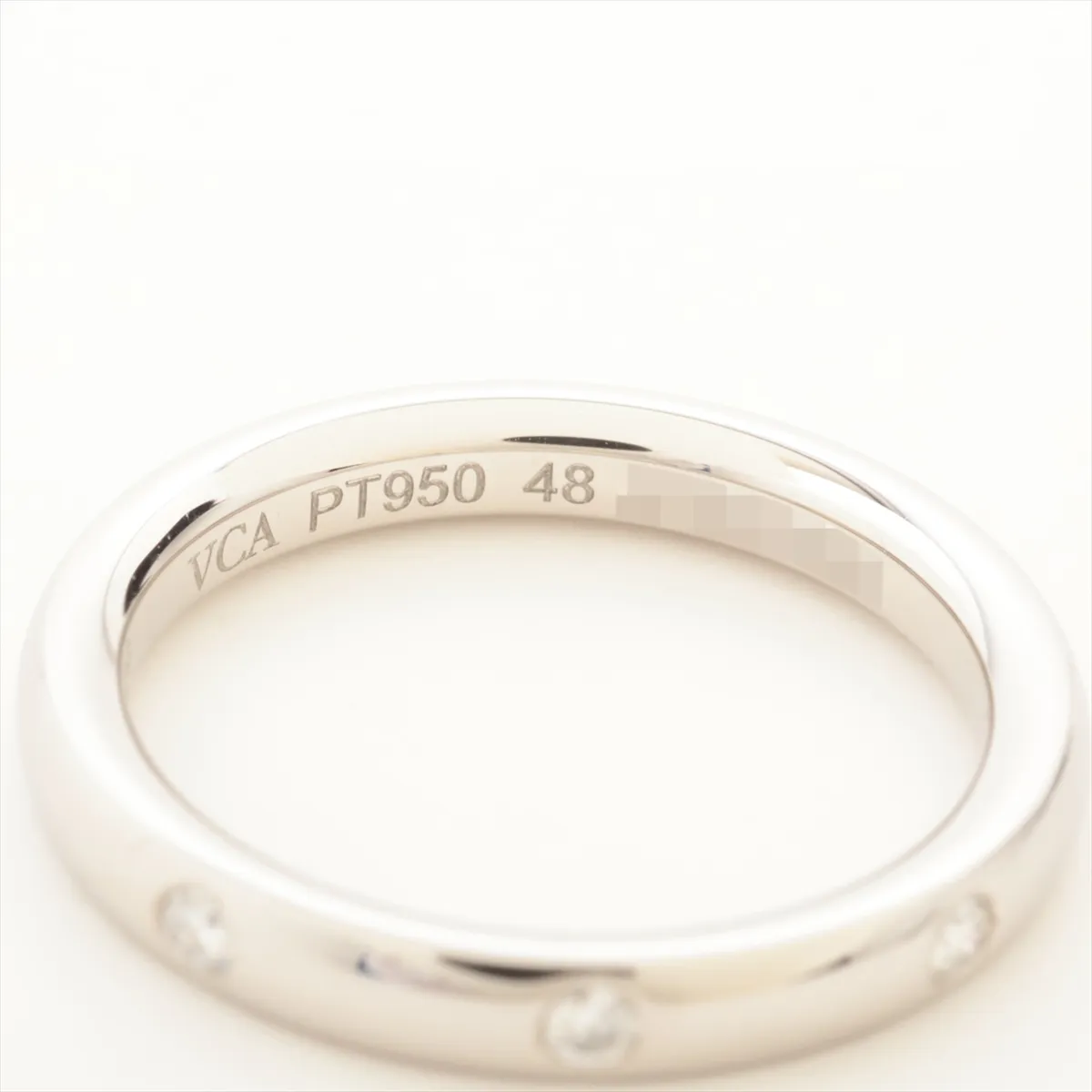 Infinietoire 3P Diamond Ring Pt950 4.6g 48 Initial JE075086 Bare Scratch — view 3