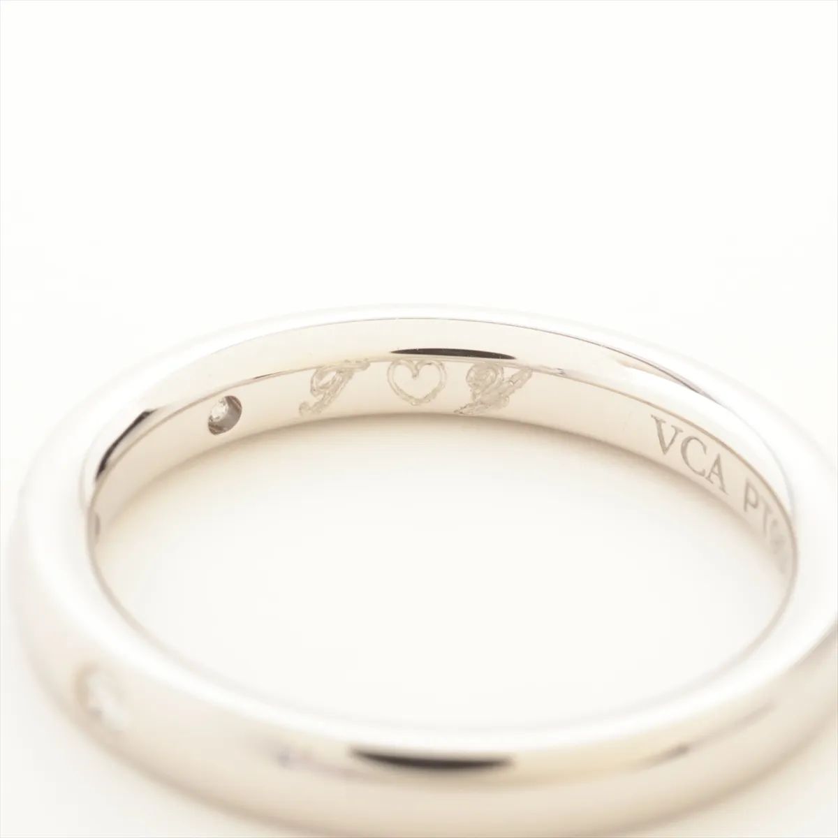 Infinietoire 3P Diamond Ring Pt950 4.6g 48 Initial JE075086 Bare Scratch — view 4