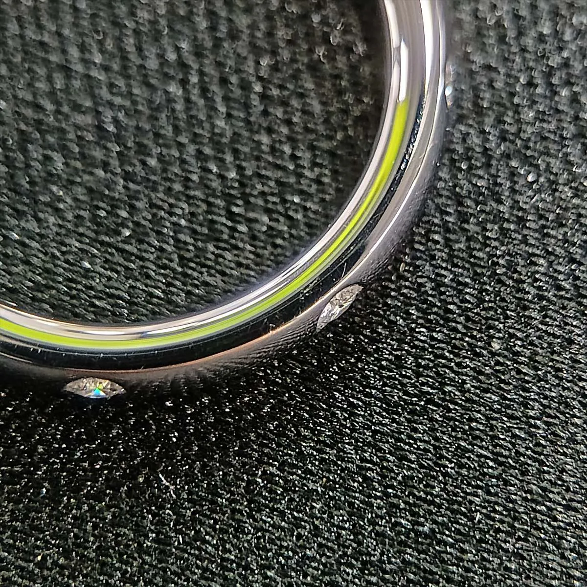 Infinietoire 3P Diamond Ring Pt950 4.6g 48 Initial JE075086 Bare Scratch — view 6