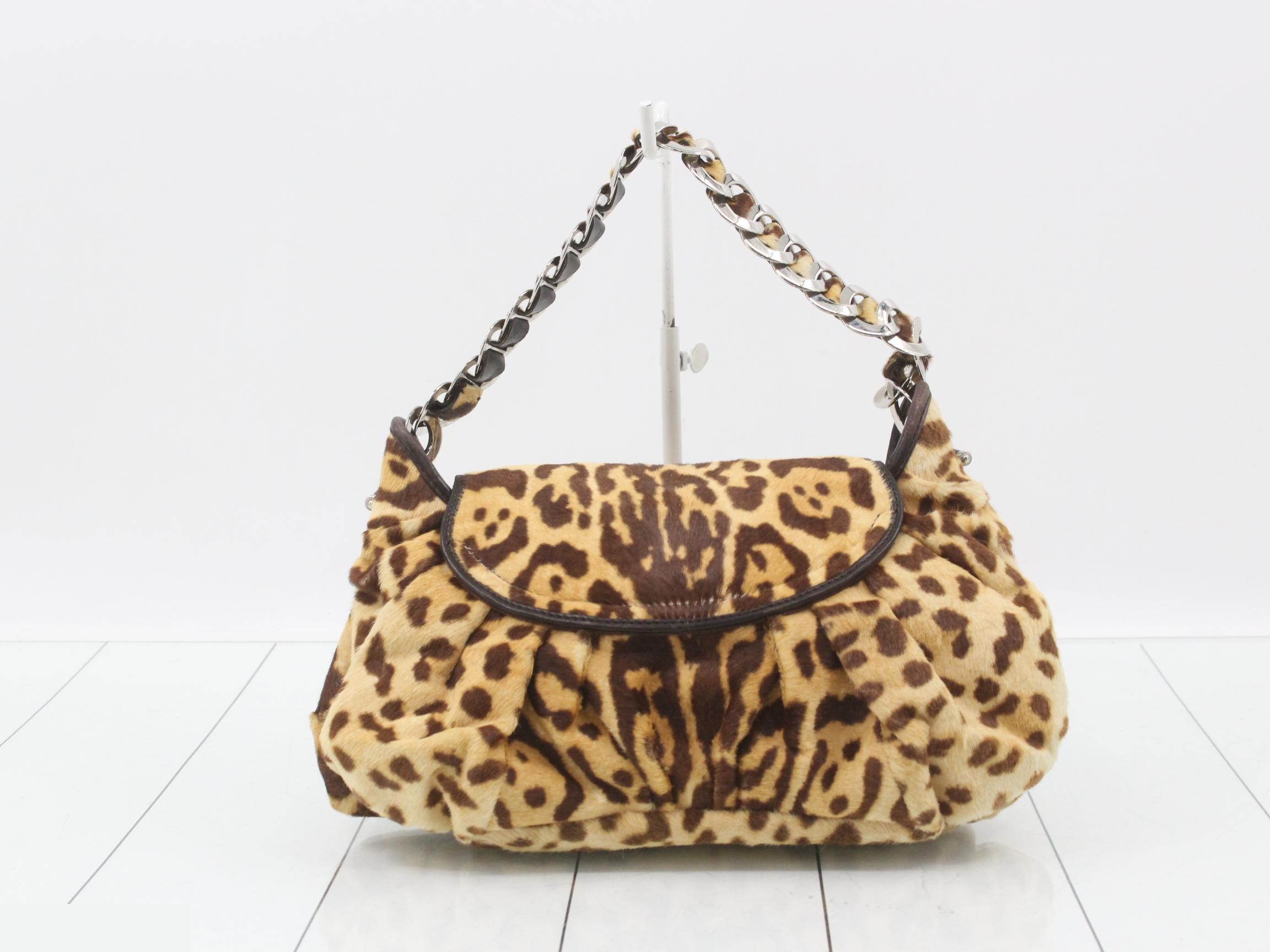 Leopard print calfskin bag — view 2