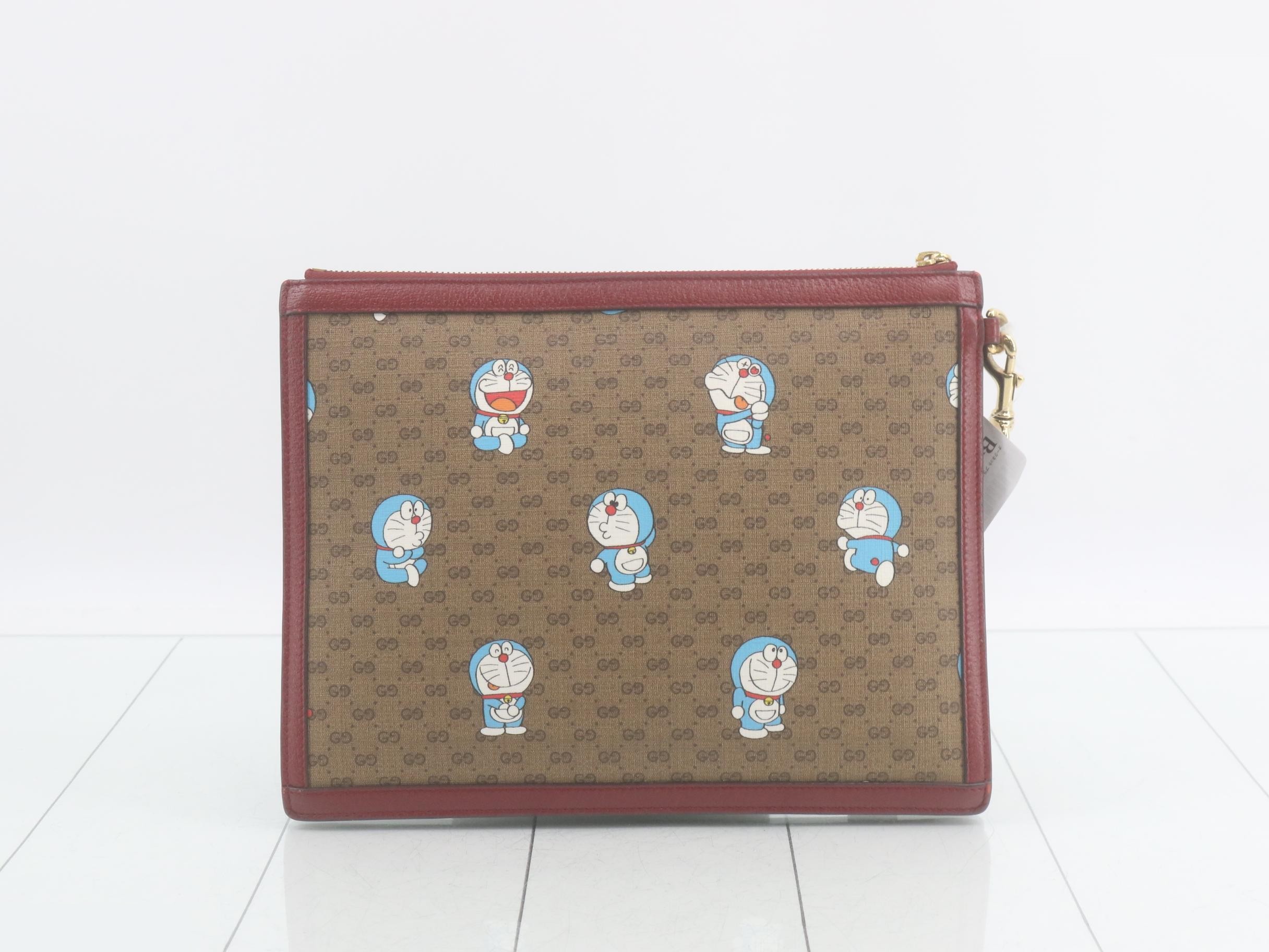 Doraemon Collaboration Mini GG Supreme Clutch Bag — view 2