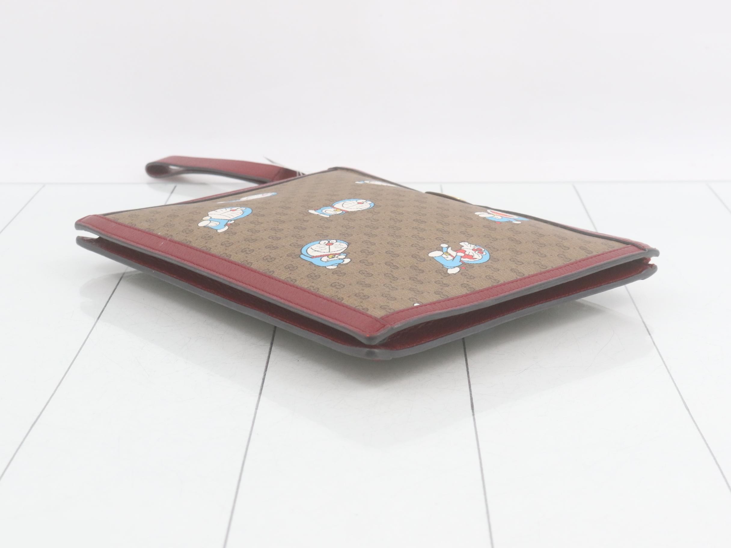 Doraemon Collaboration Mini GG Supreme Clutch Bag — view 6