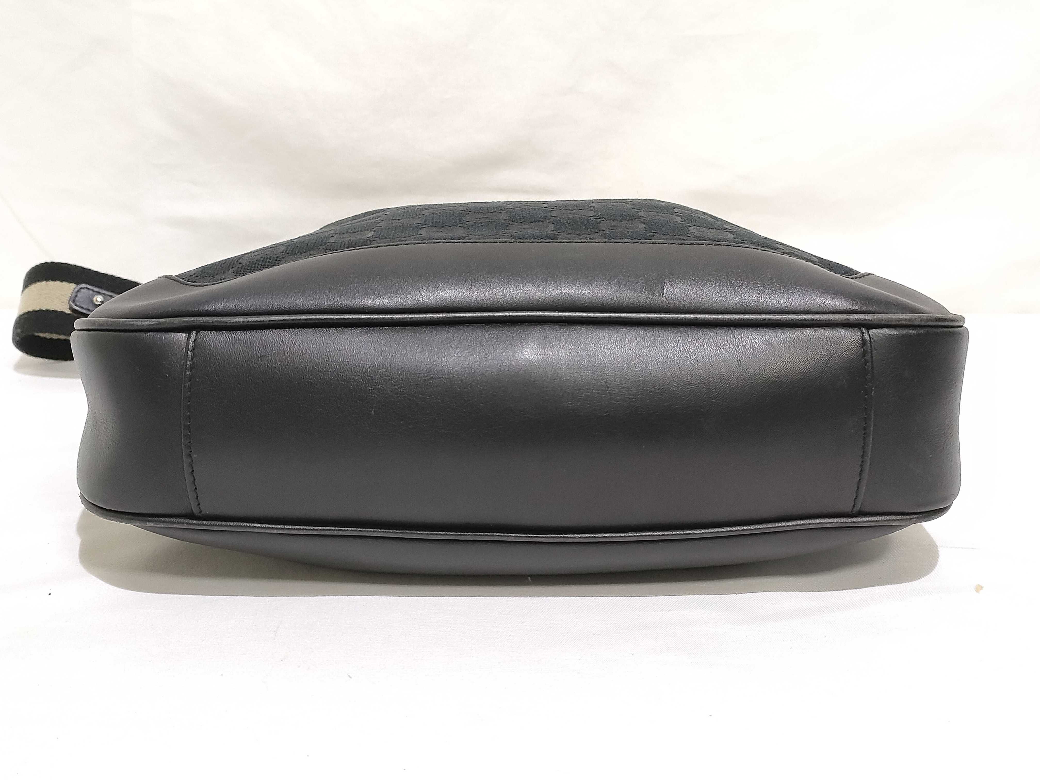 Bamboo 2-Way Handbag/Shoulder Bag, GG Canvas, Bamboo, Black/Navy Handbag (001.4095) — view 7