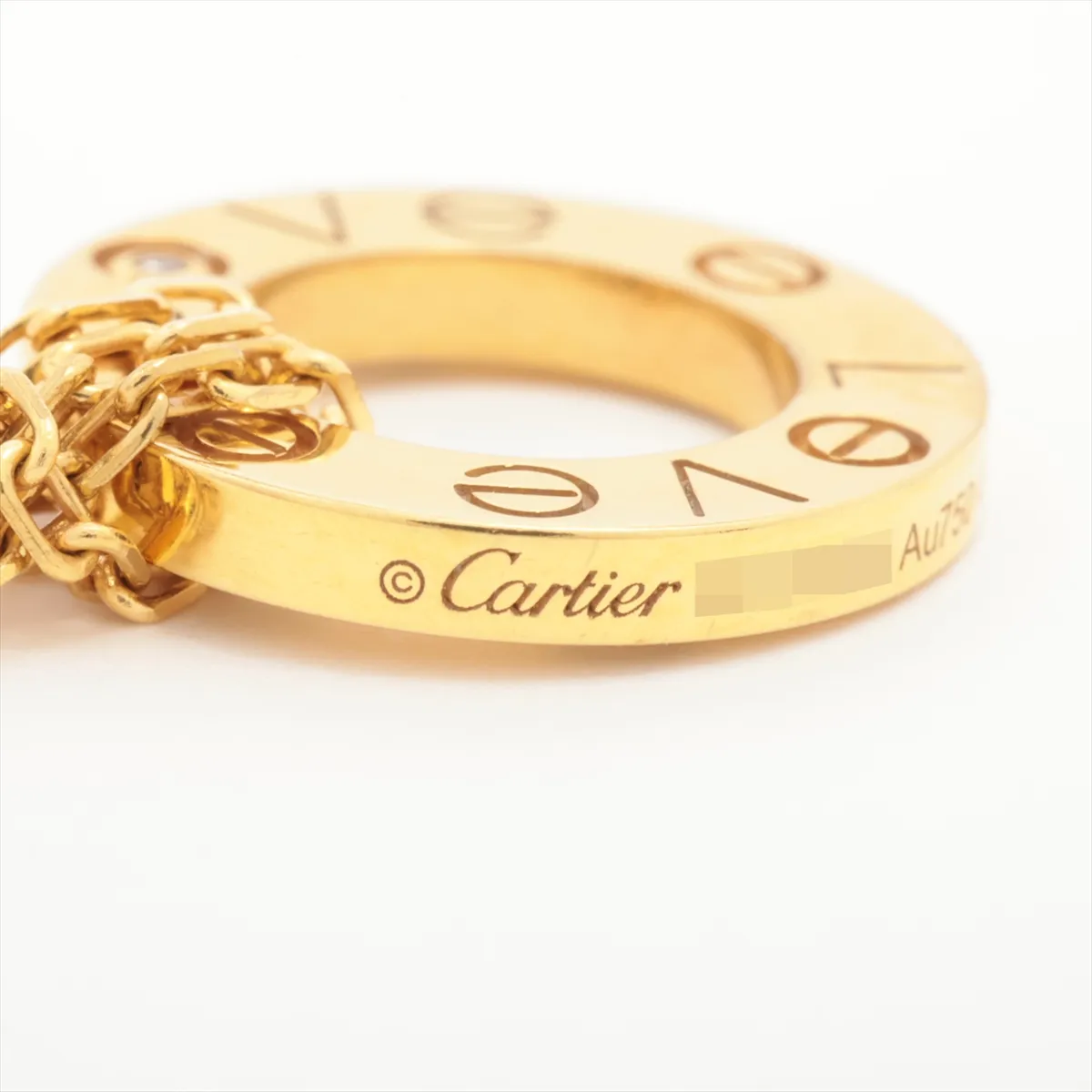 Love Circle 2-Piece Diamond Necklace 750 (Yellow Gold) 6.3g BXT569 — view 4