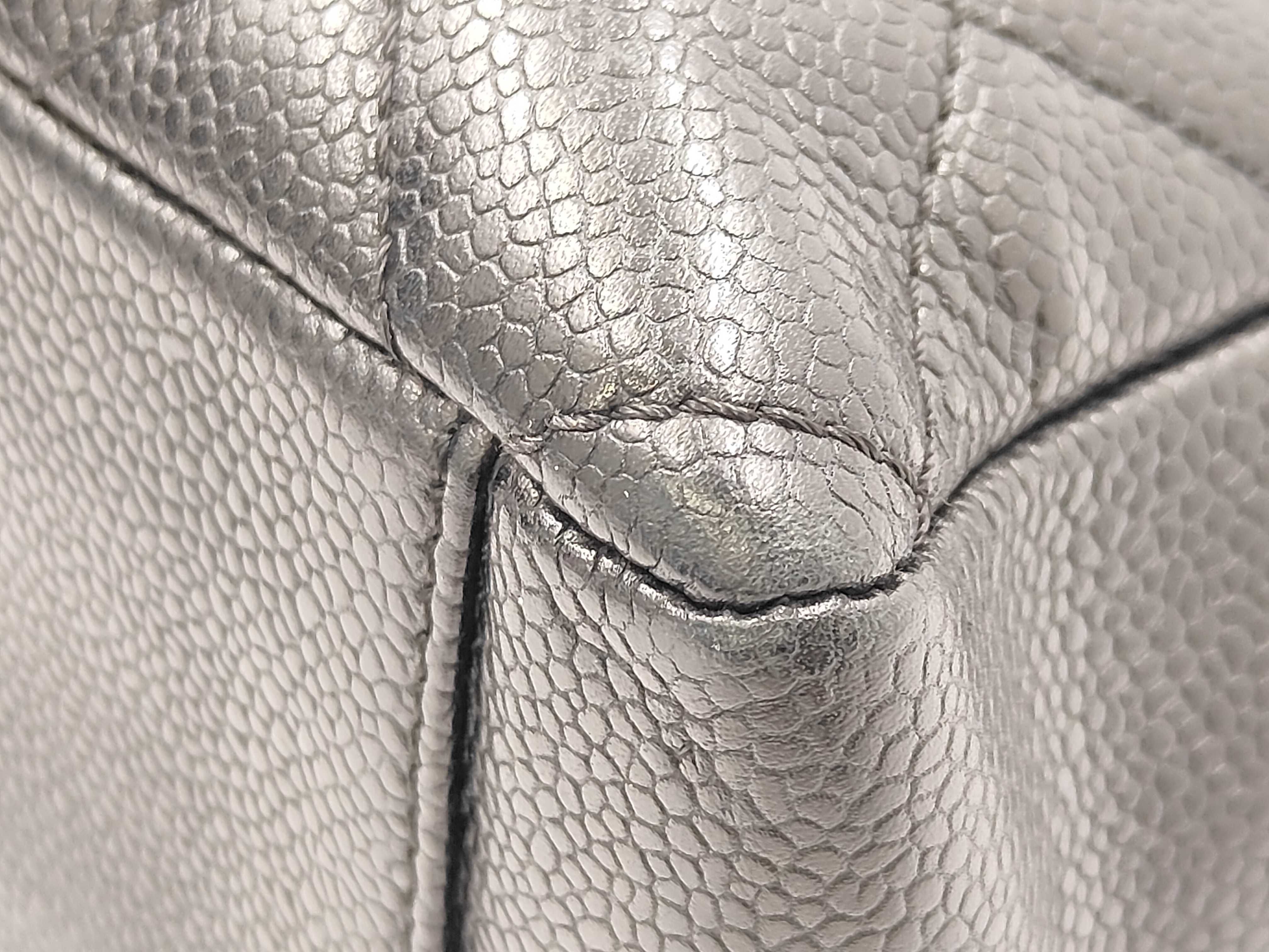 Caviar Skin PST Chain Tote Bag, Black, Series 11 Tote Bag — view 6