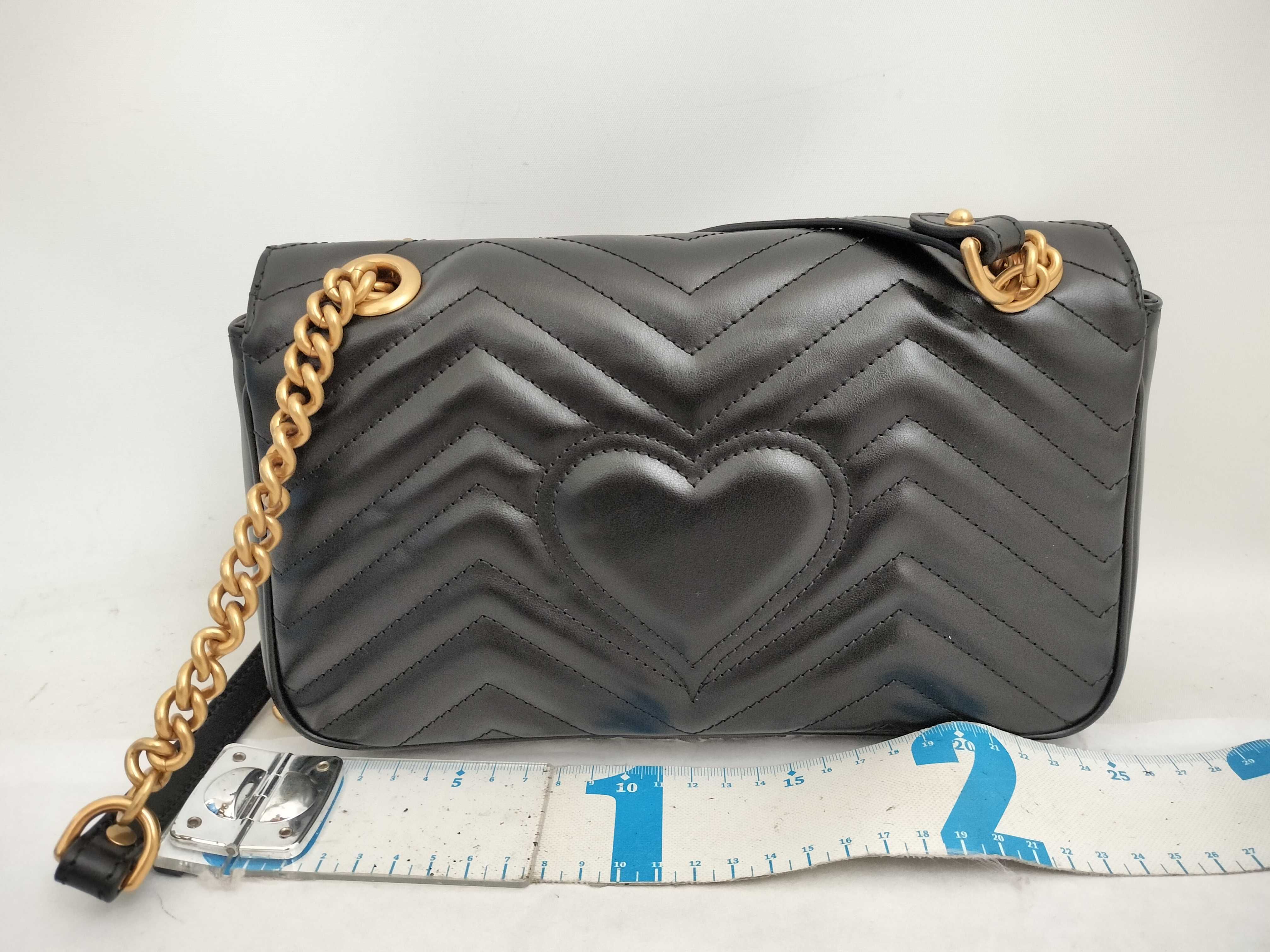 GG Marmont Shoulder Bag, Black with Gold Hardware, 446744, with Dust Bag. — view 2