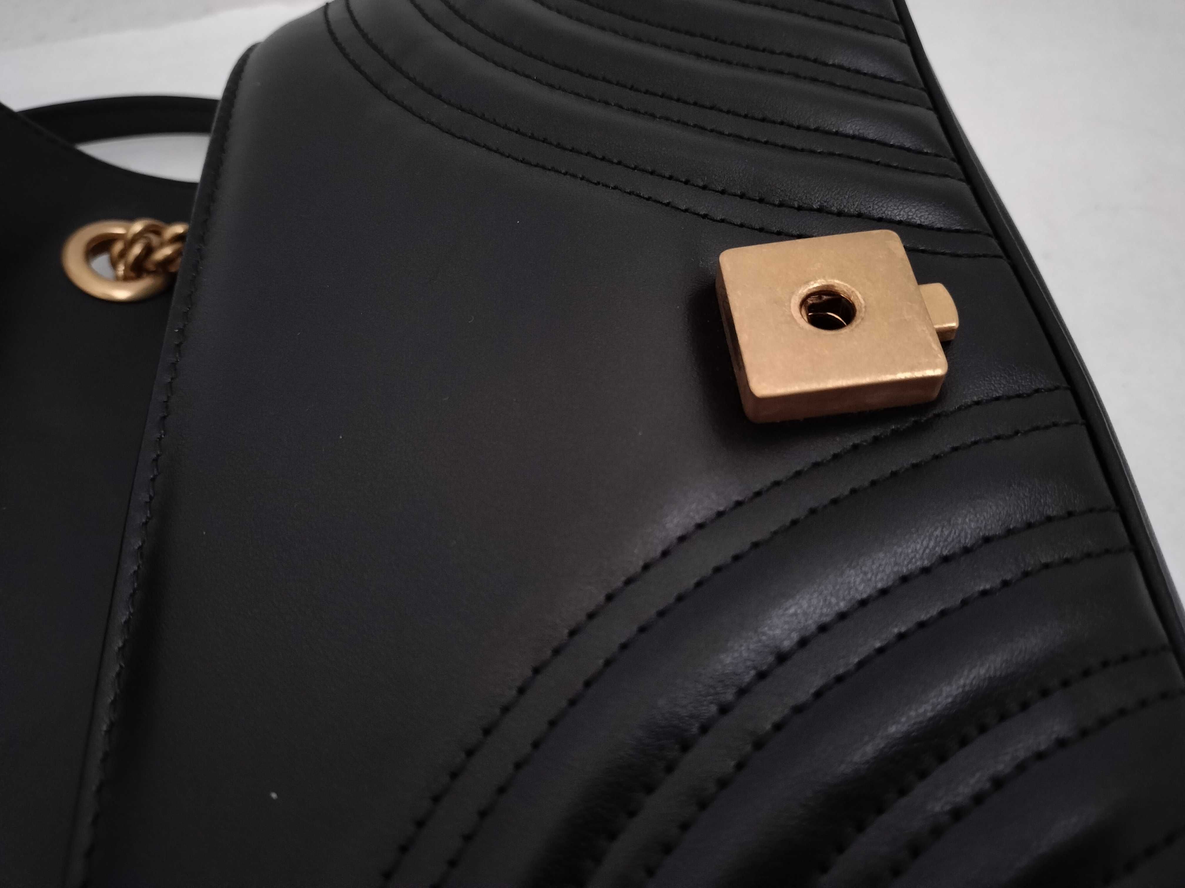GG Marmont Shoulder Bag, Black with Gold Hardware, 446744, with Dust Bag. — view 14