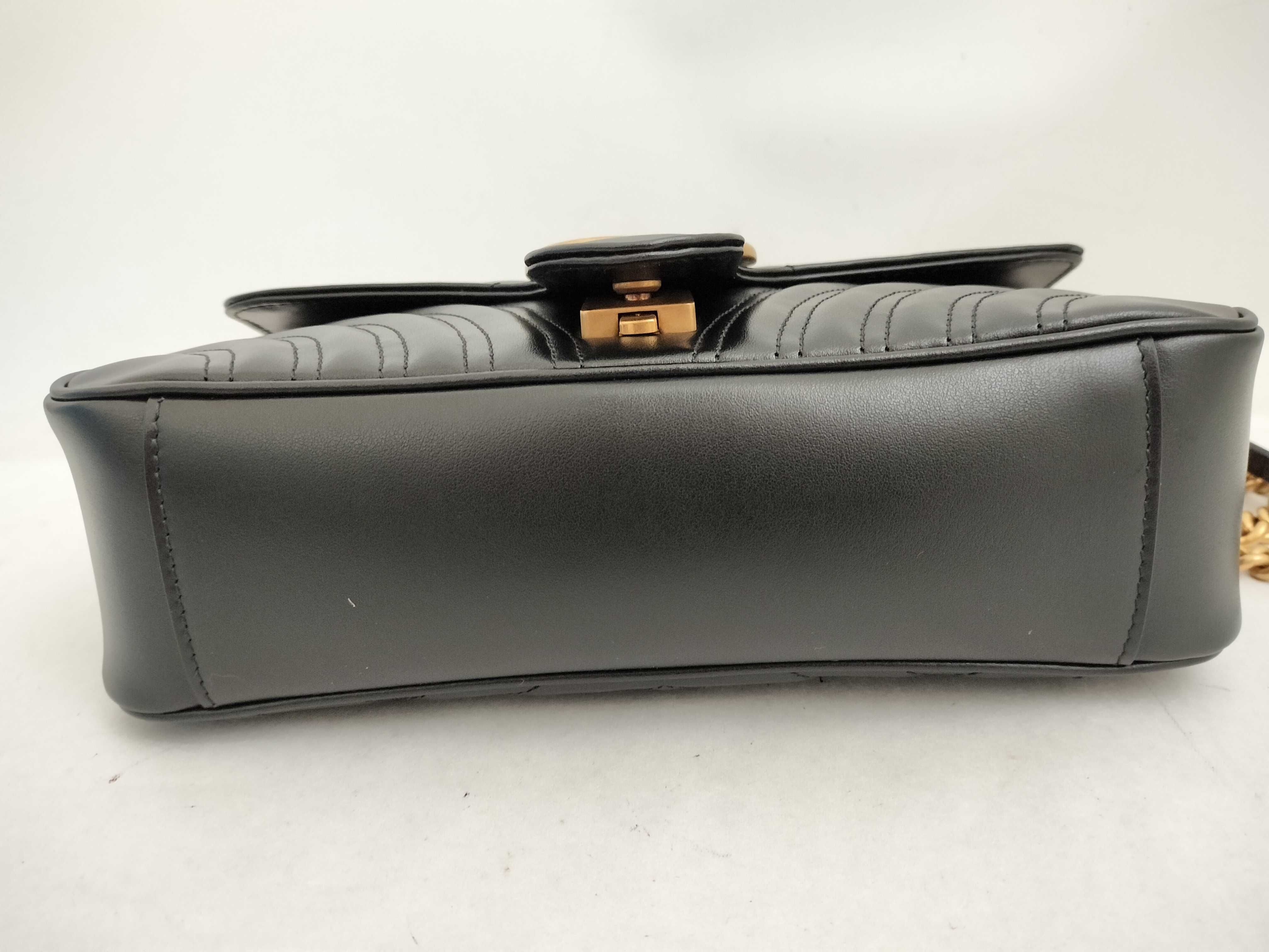 GG Marmont Shoulder Bag, Black with Gold Hardware, 446744, with Dust Bag. — view 7