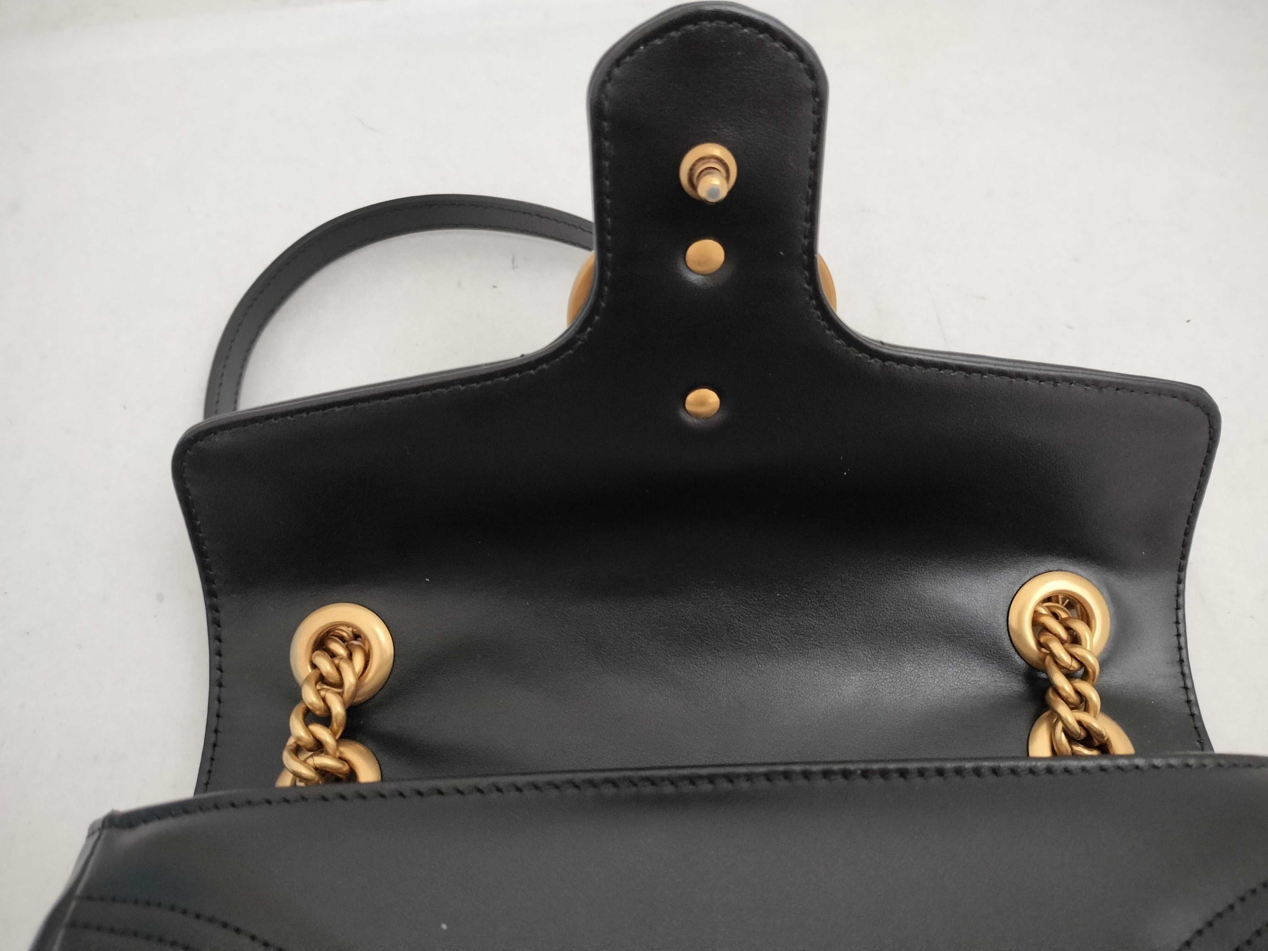 GG Marmont Shoulder Bag, Black with Gold Hardware, 446744, with Dust Bag. — view 8