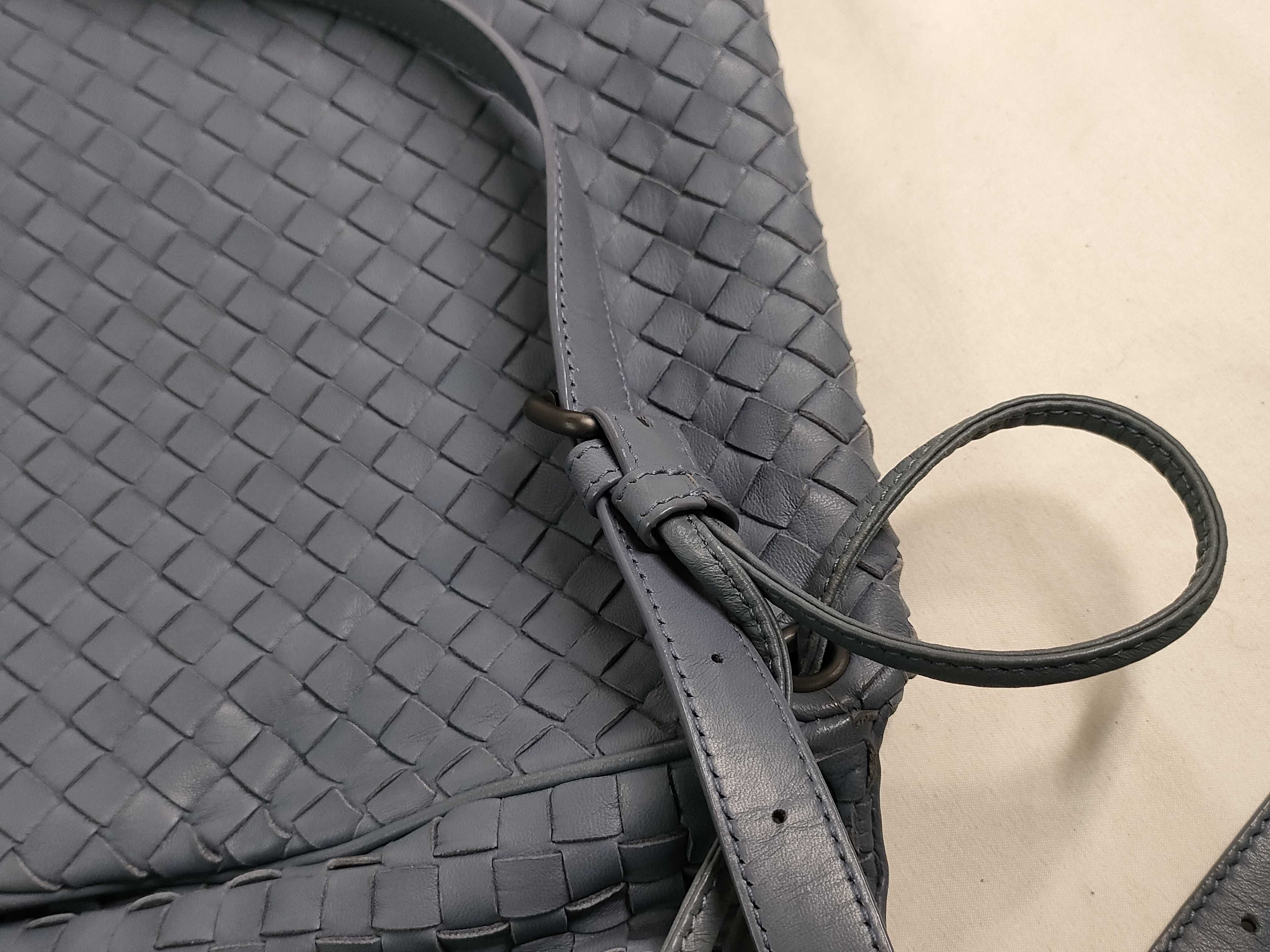 Intrecciato SG - Intrecciato Leather Shoulder bag blue — view 15