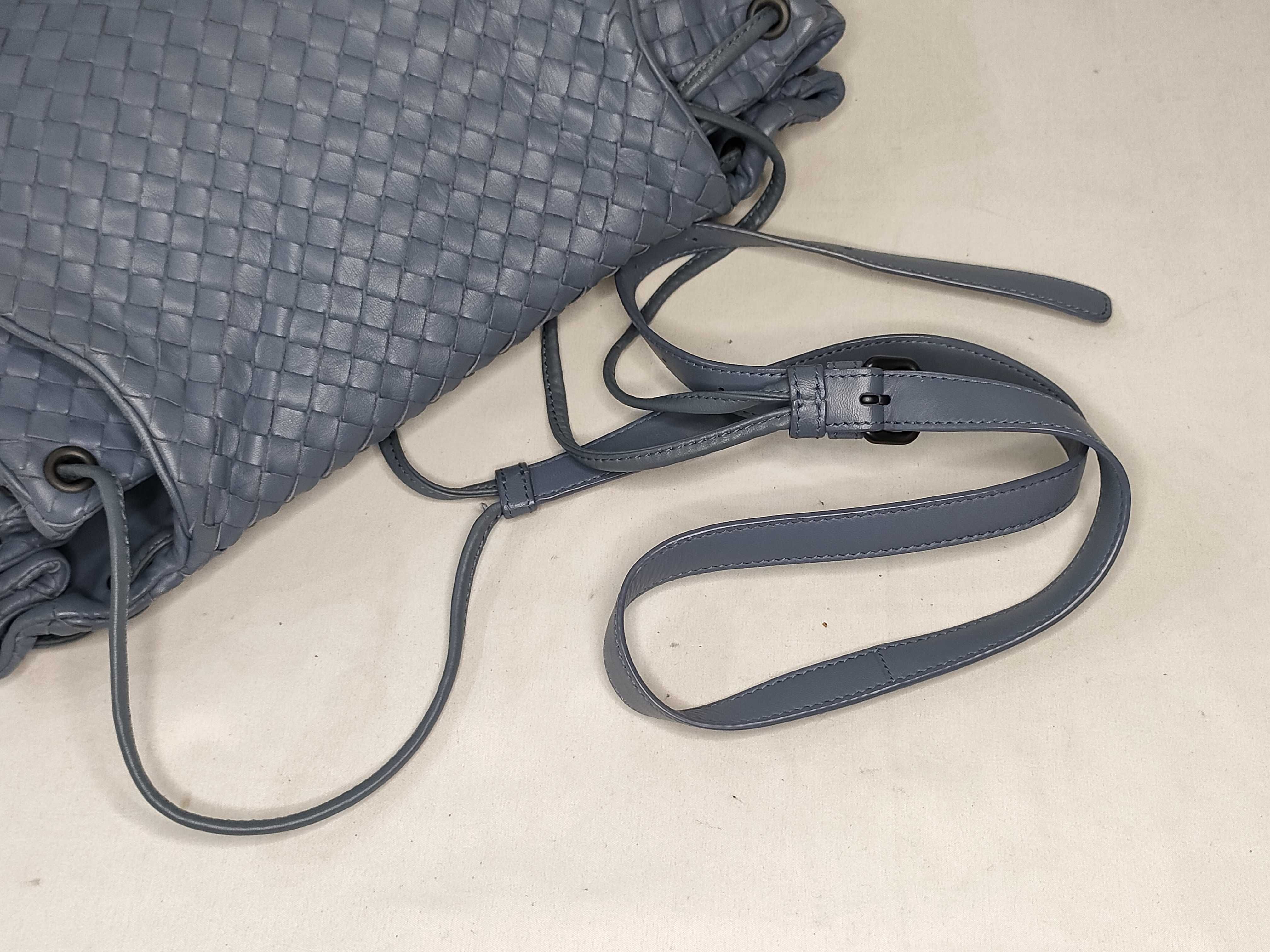 Intrecciato SG - Intrecciato Leather Shoulder bag blue — view 3