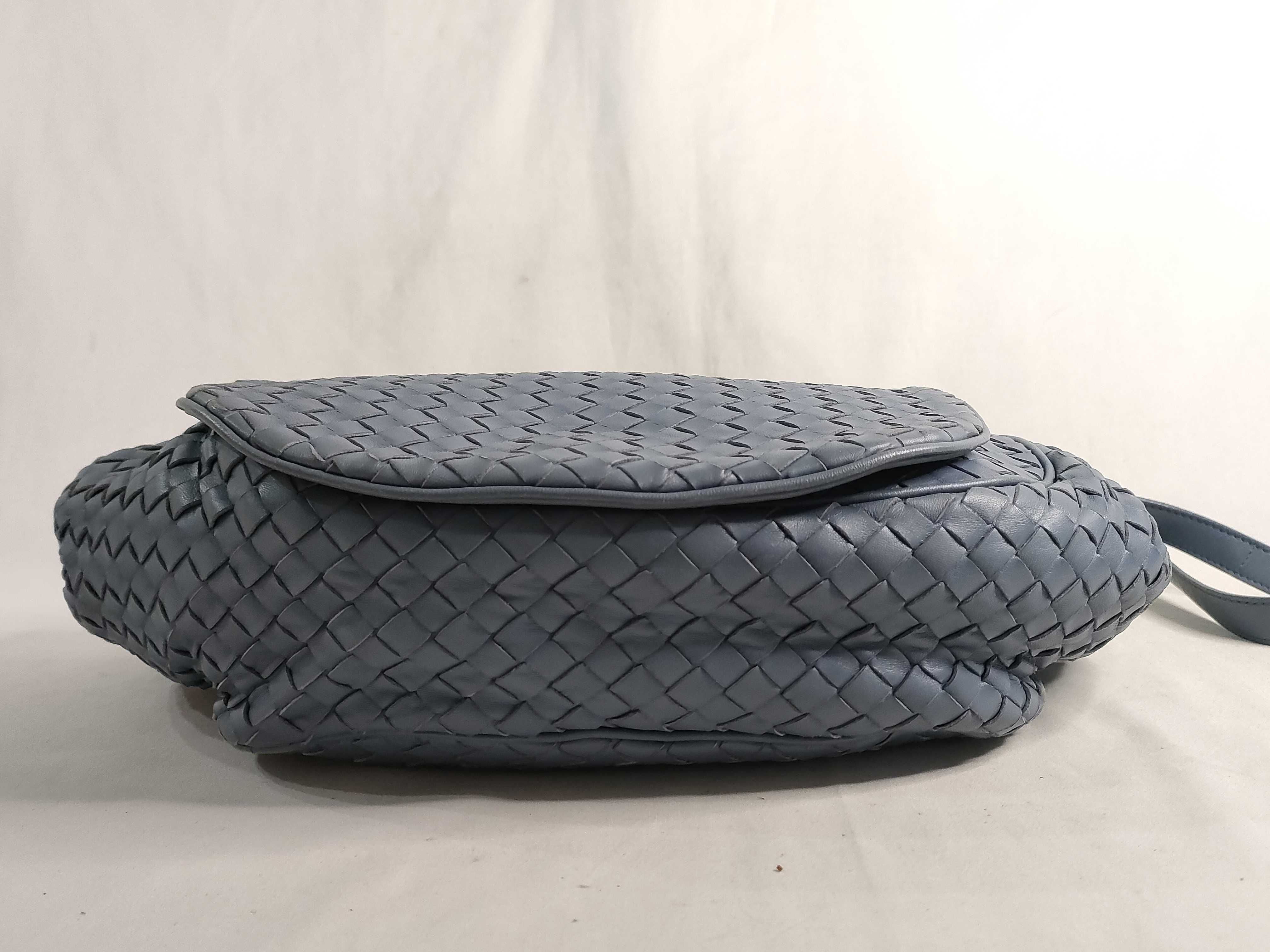 Intrecciato SG - Intrecciato Leather Shoulder bag blue — view 7