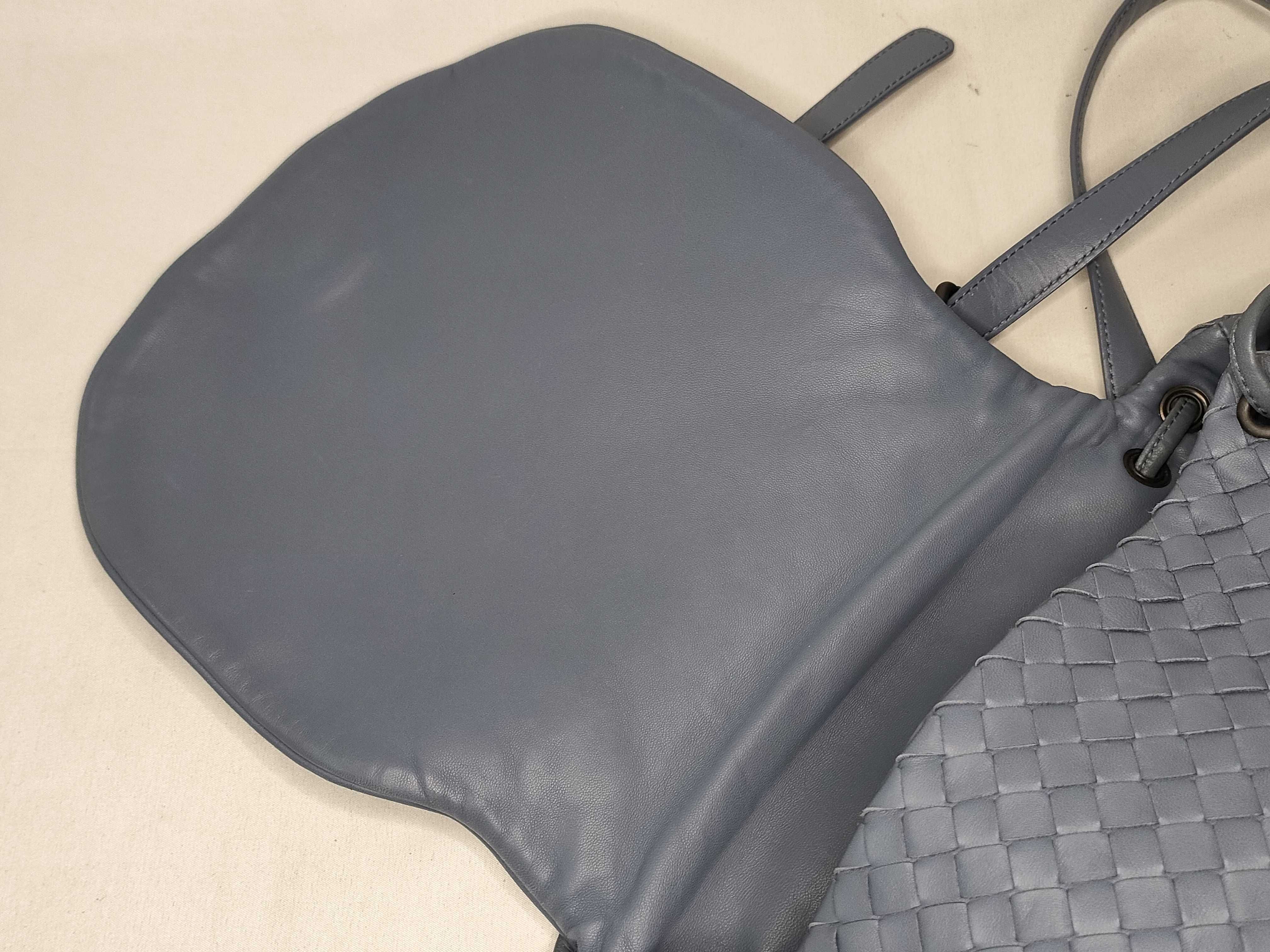 Intrecciato SG - Intrecciato Leather Shoulder bag blue — view 8