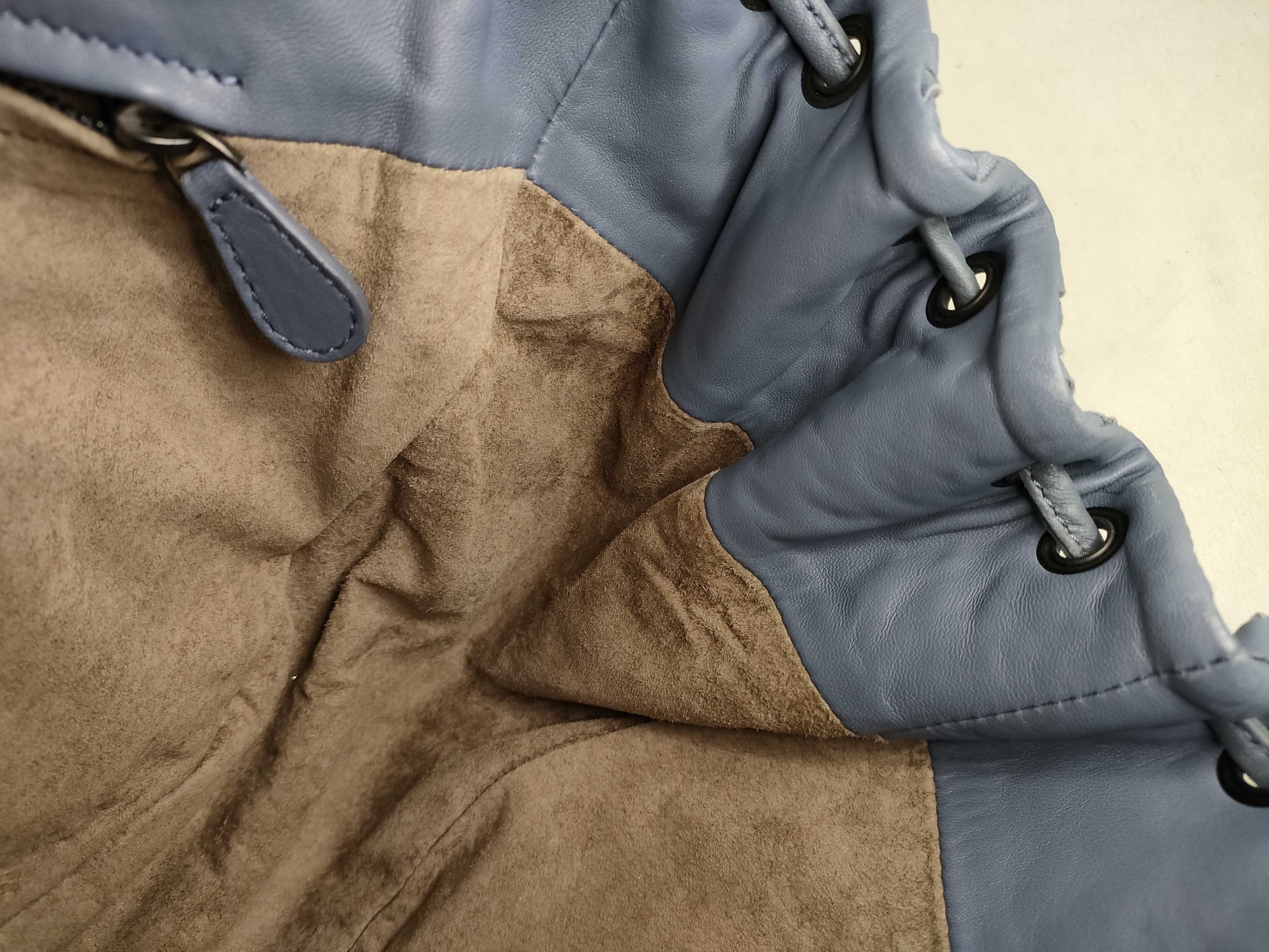 Intrecciato SG - Intrecciato Leather Shoulder bag blue — view 9