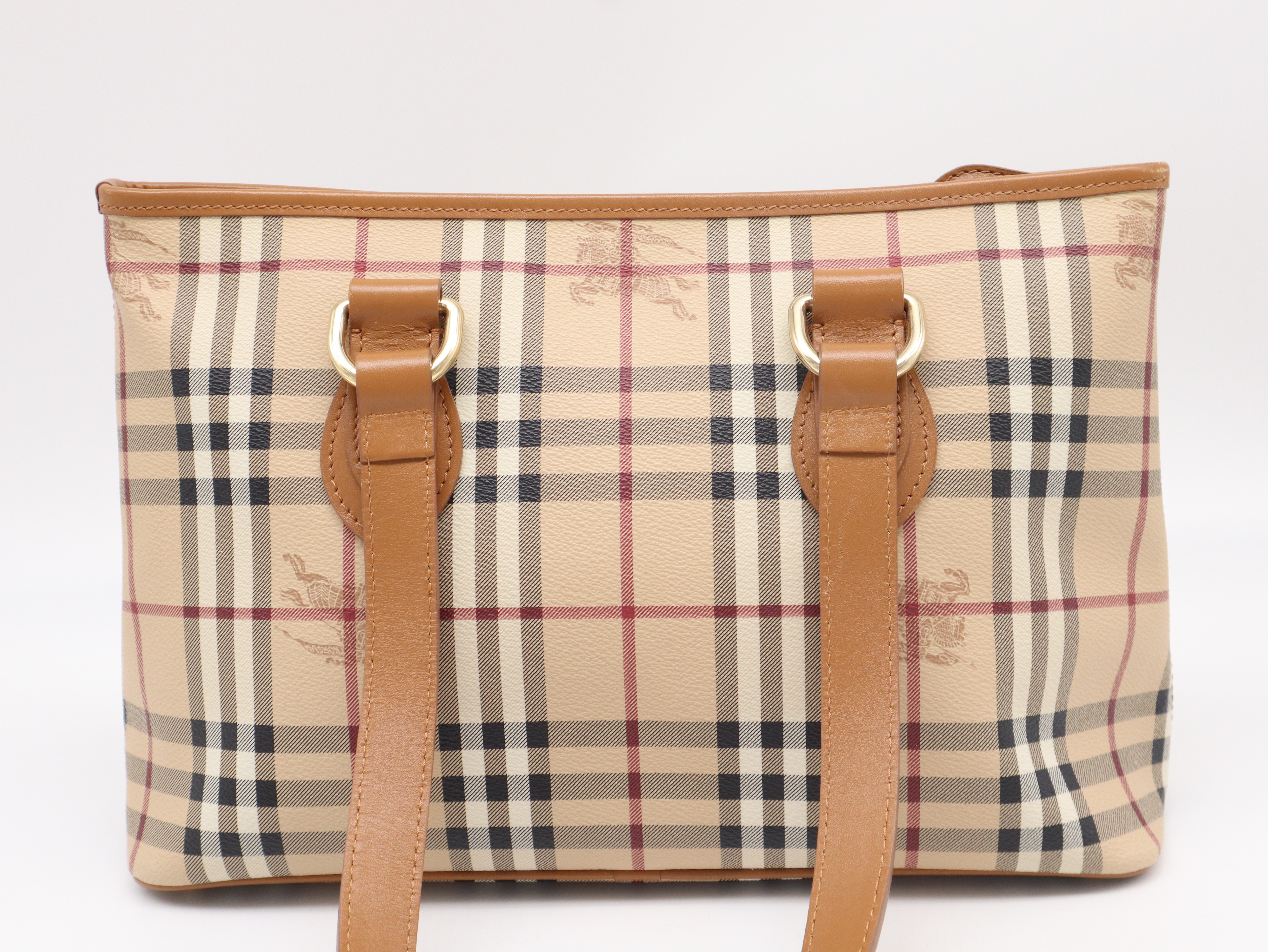 62C Nova Check Shadow Horse Tote Bag — view 2