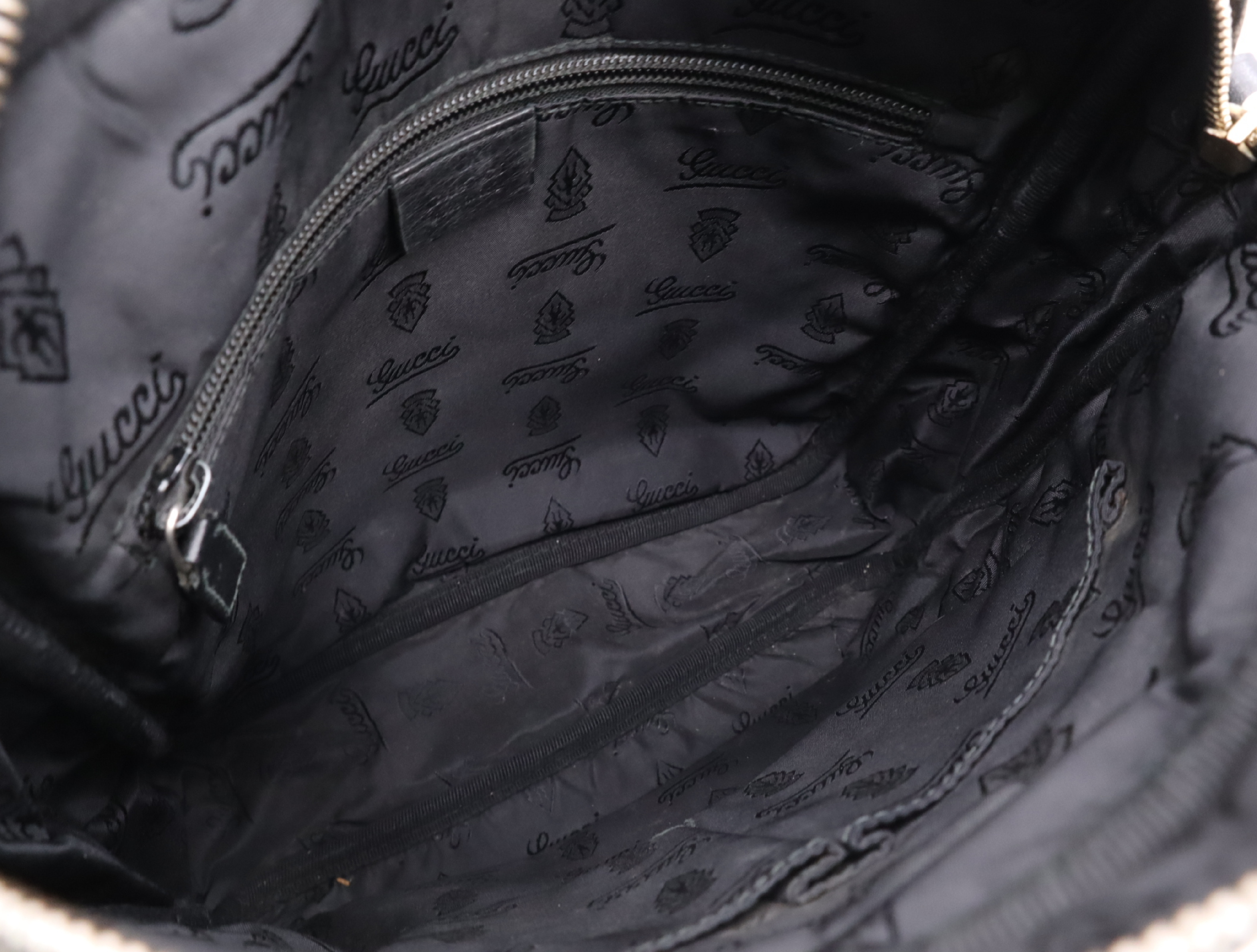 Leather Guccissima Shoulder Bag, Black, Silver Hardware — view 13