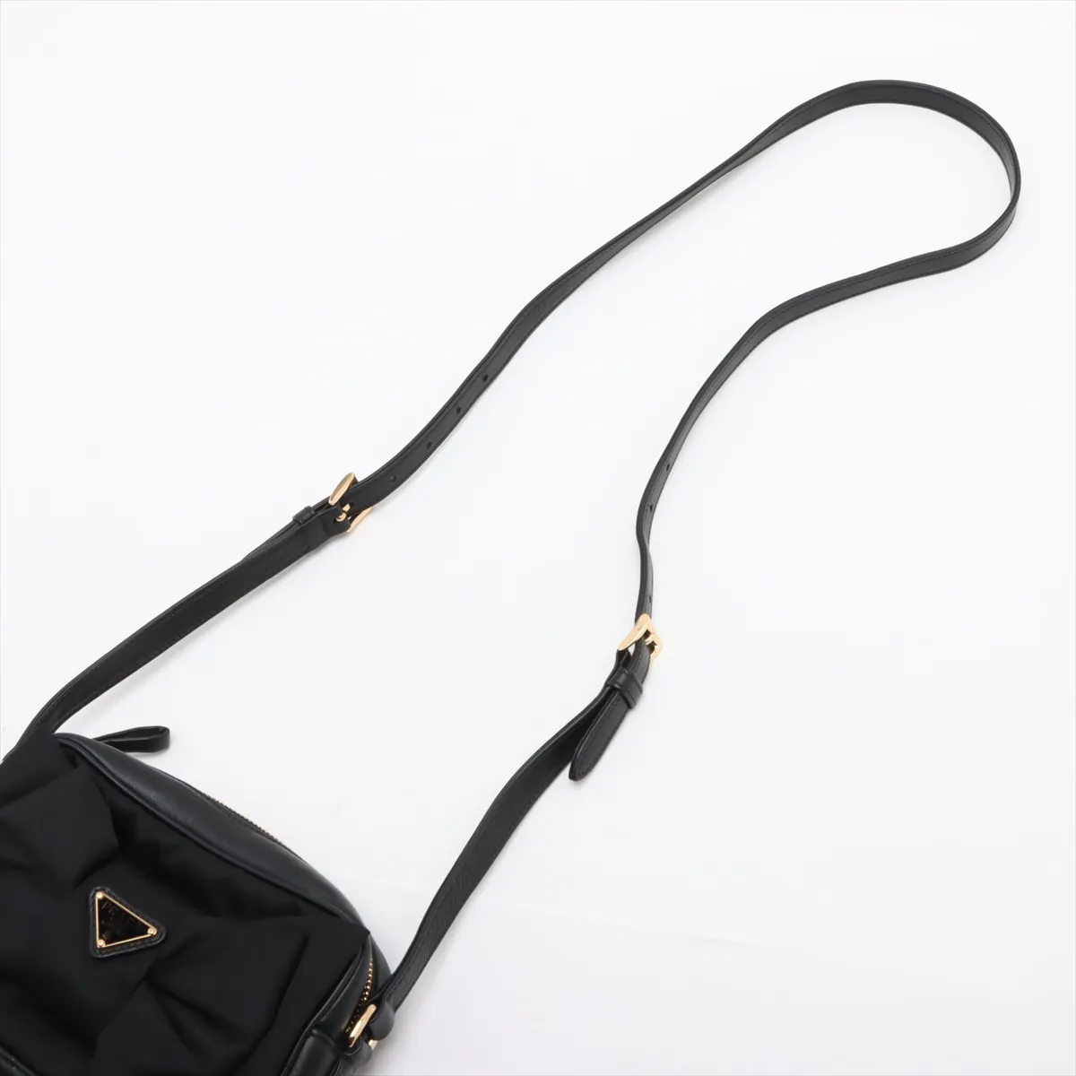Tessuto Ribbon Nylon Shoulder Bag Black — view 5