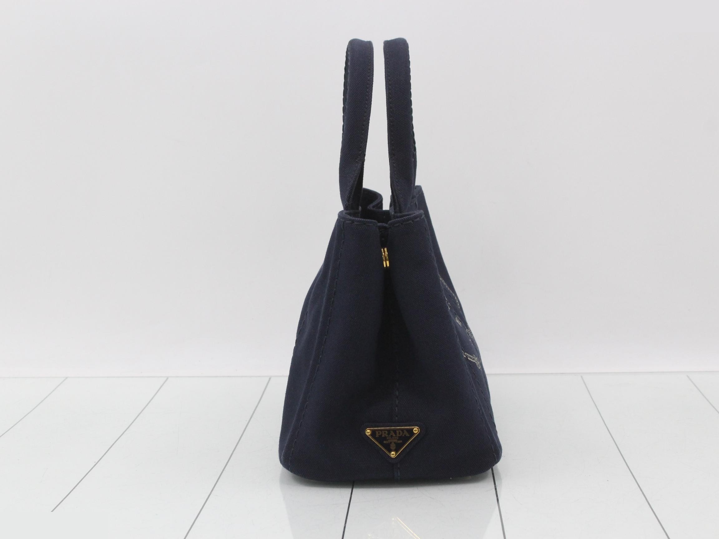 Canapa 2-way handbag, navy — view 4