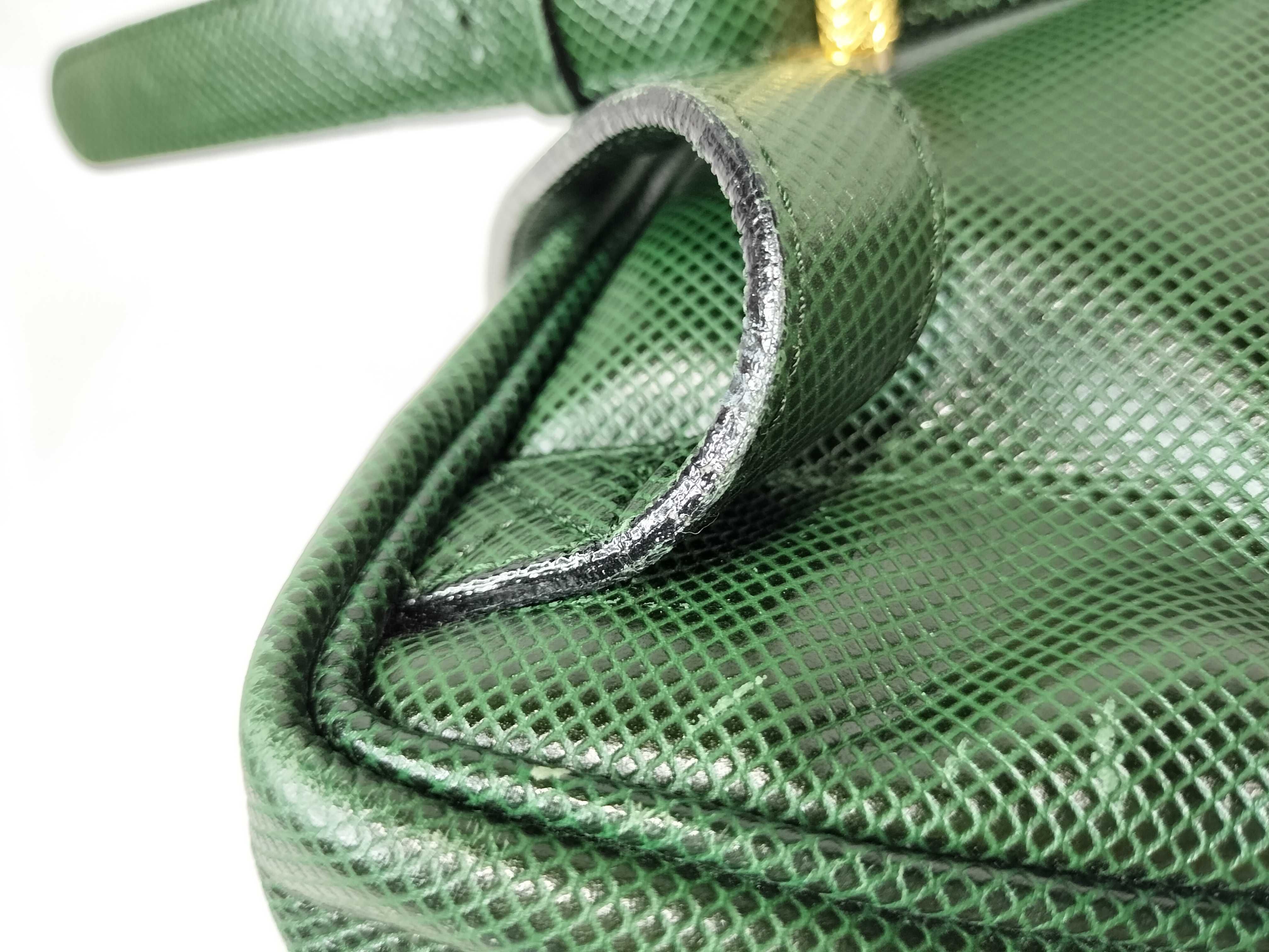 Leather Backpack, Green — view 5