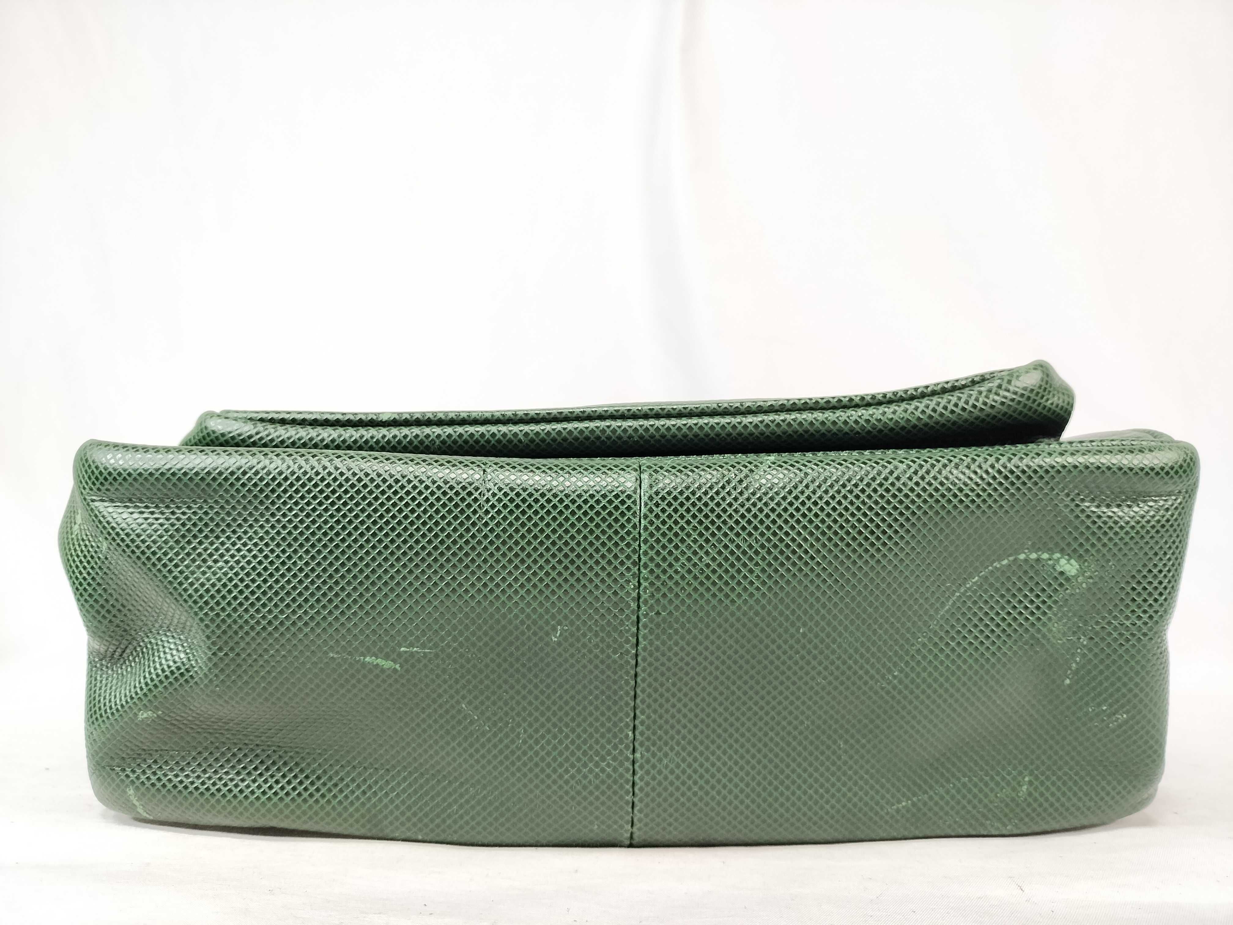 Leather Backpack, Green — view 7