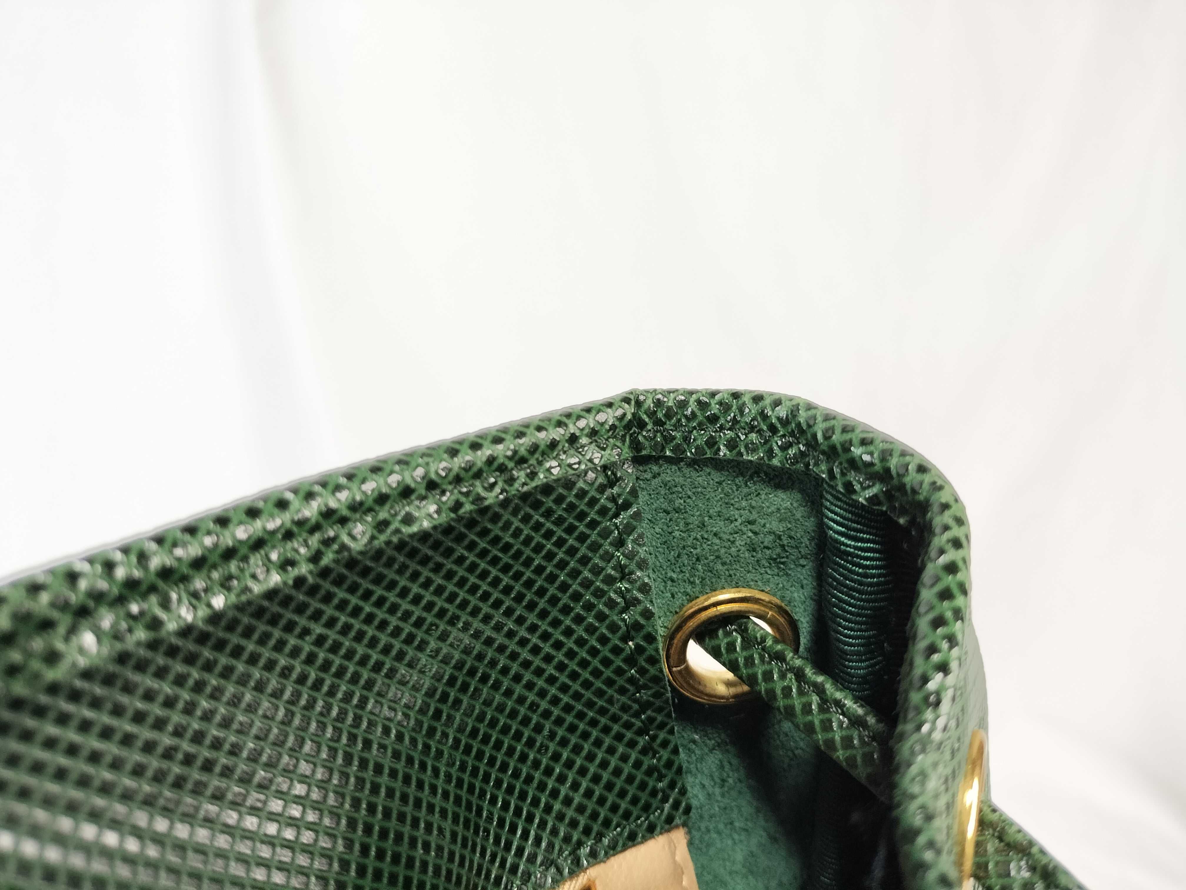 Leather Backpack, Green — view 9