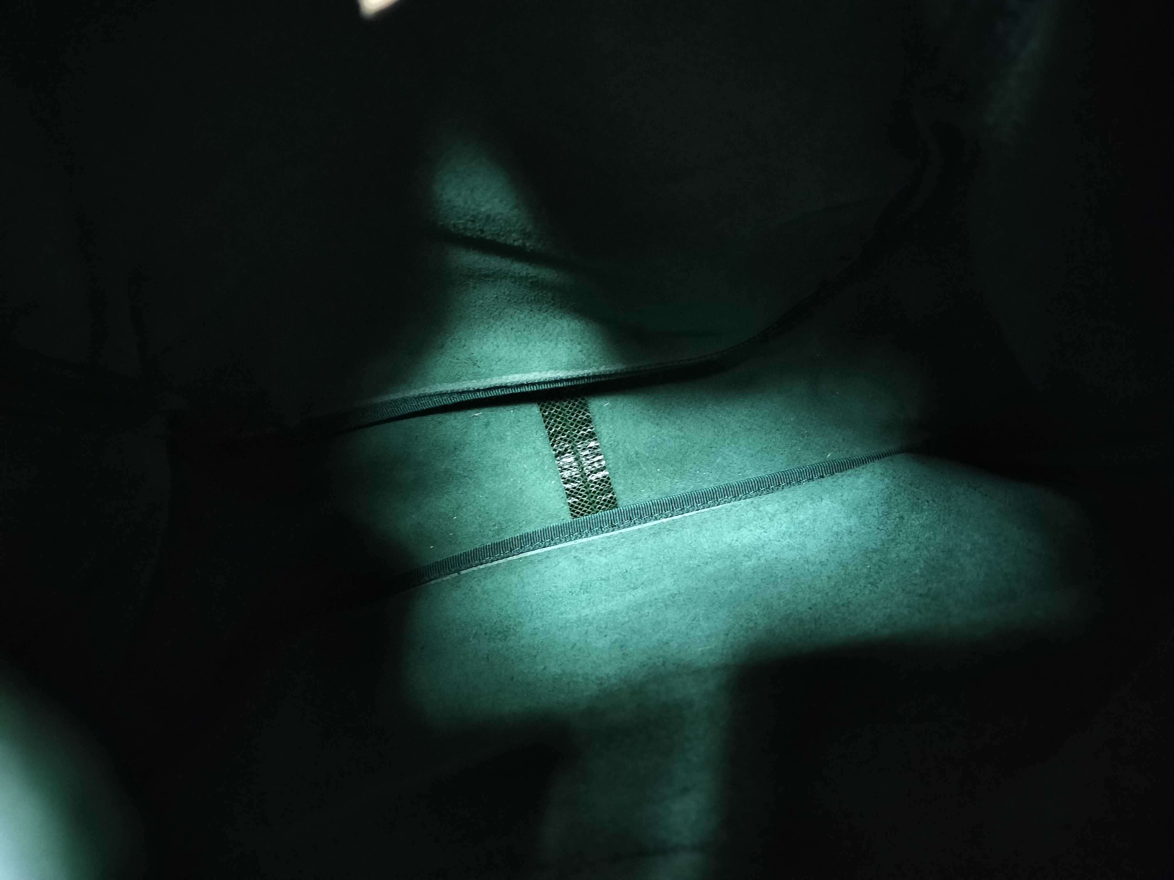 Leather Backpack, Green — view 10