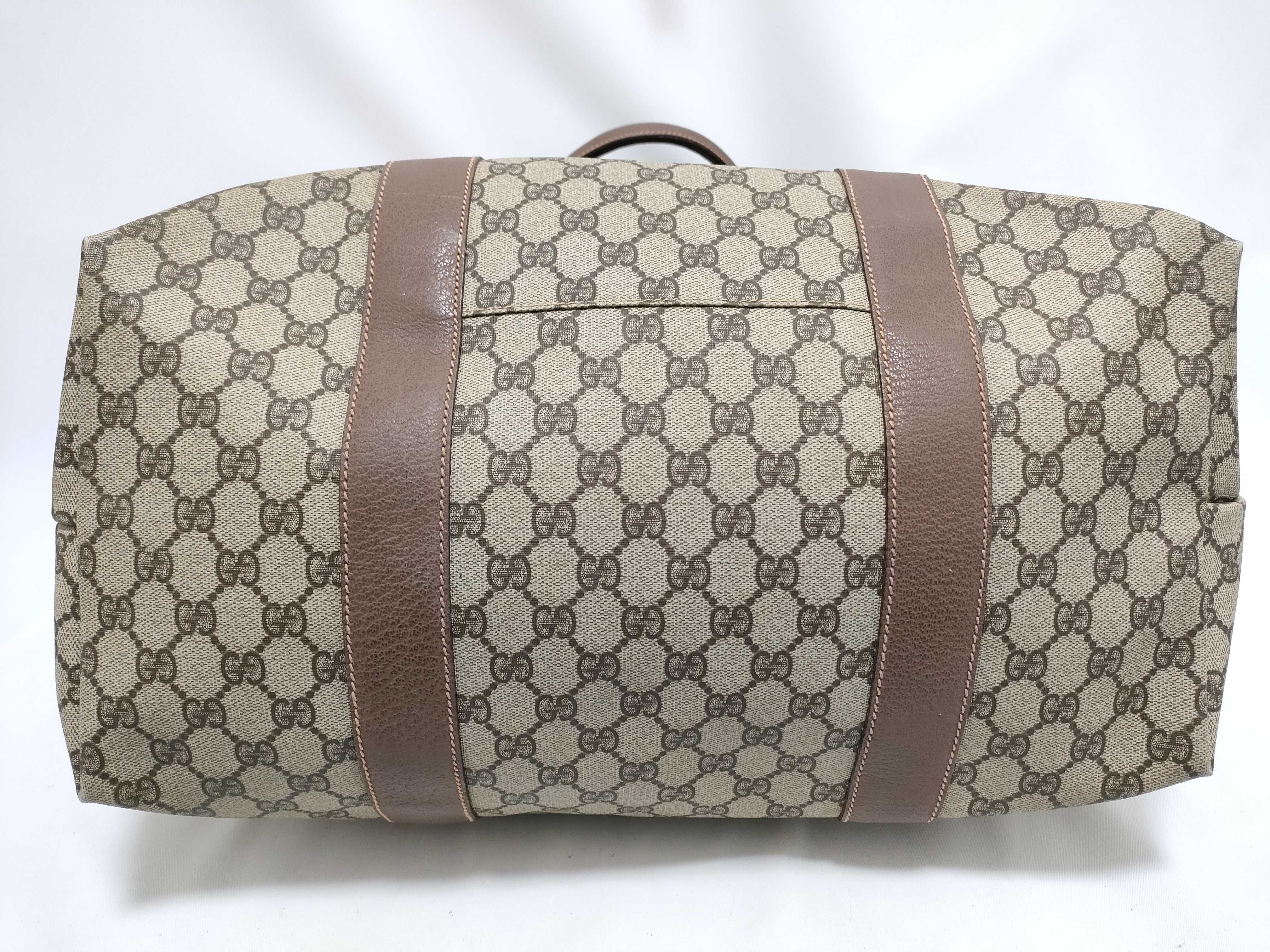 GG Supreme Boston Bag 012.615 - GG Supreme PVC Leather Beige Boston Bag — view 8