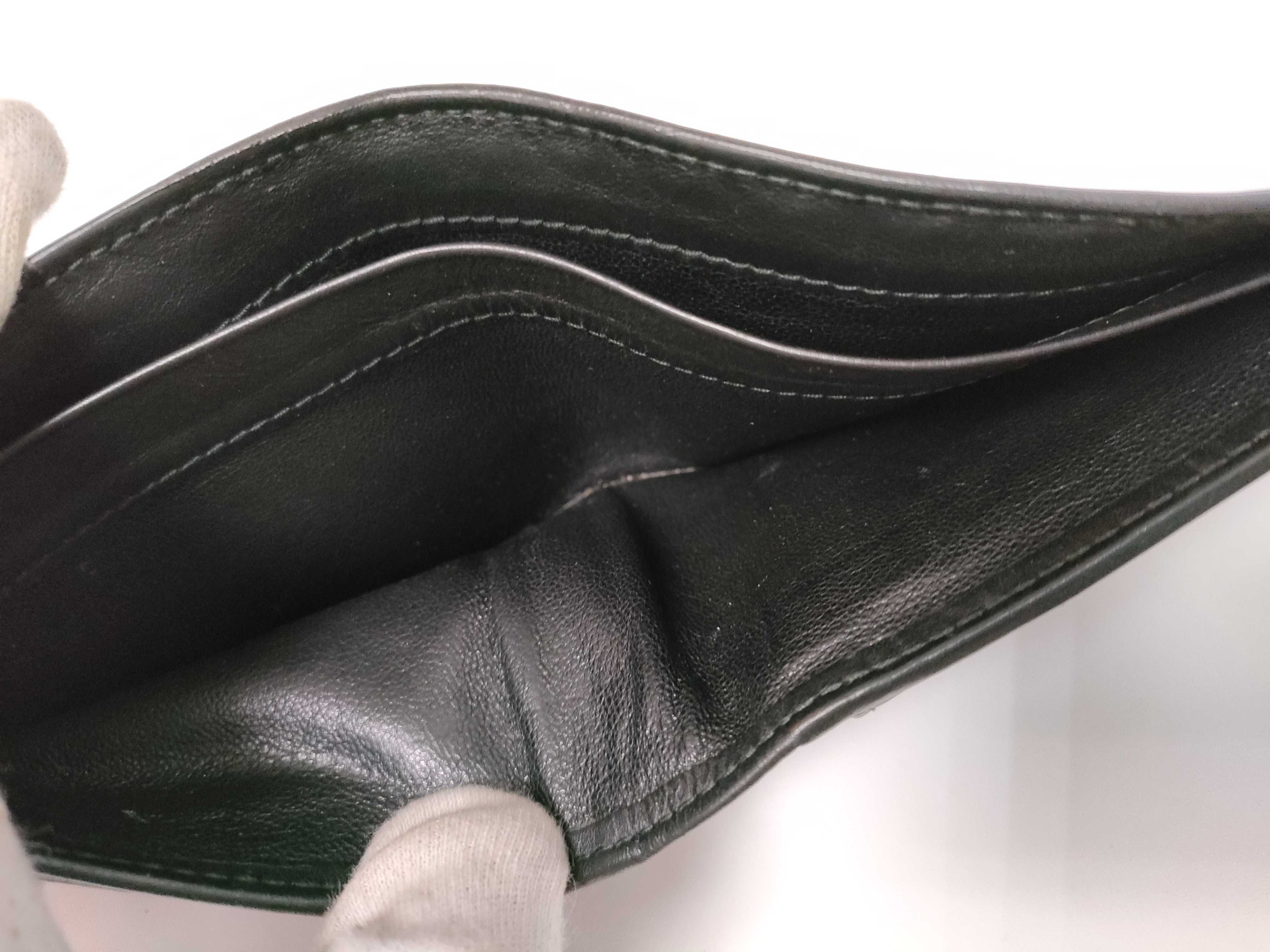 Intrecciato Compact Wallet Leather Black — view 6