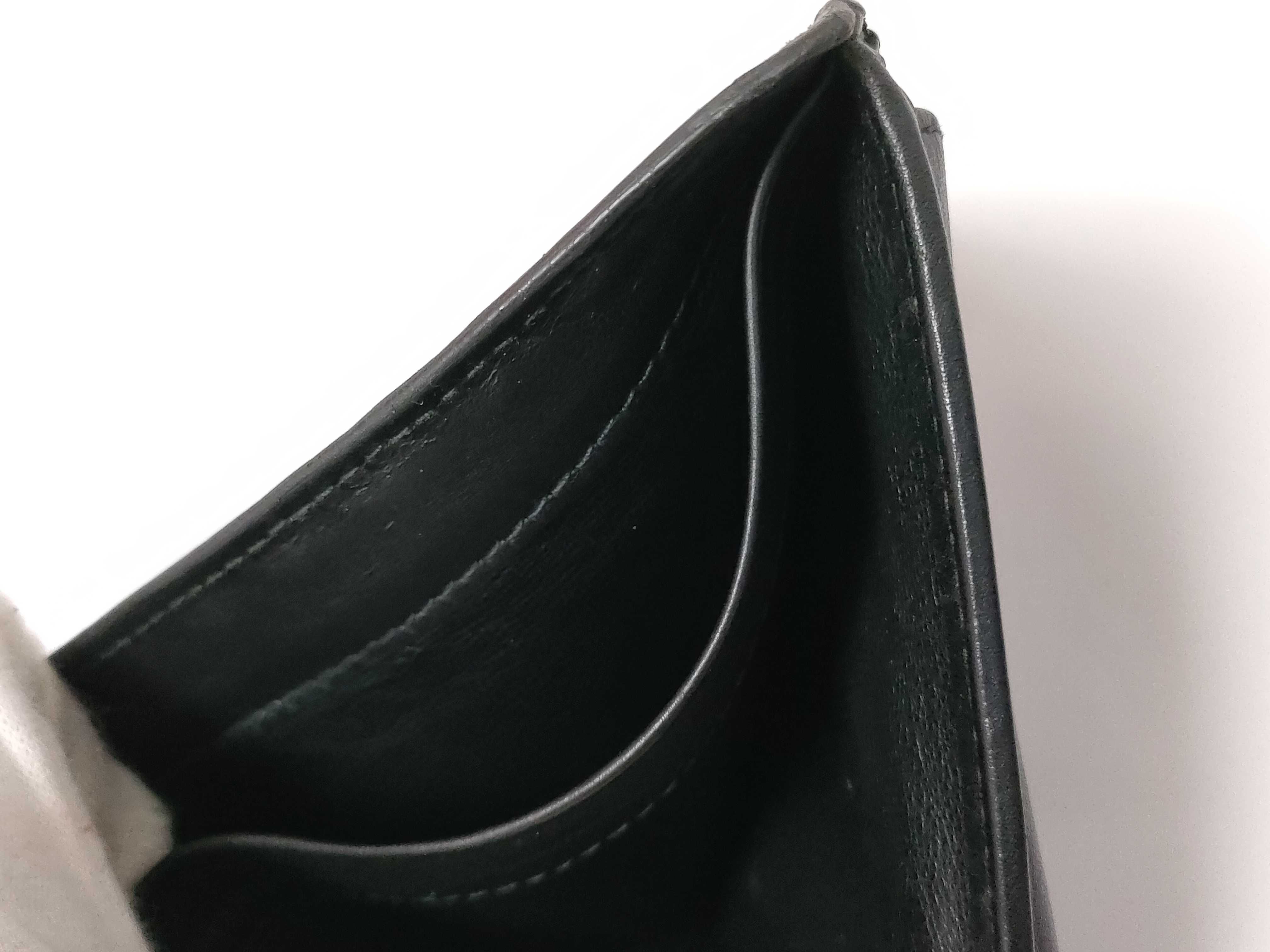 Intrecciato Compact Wallet Leather Black — view 7