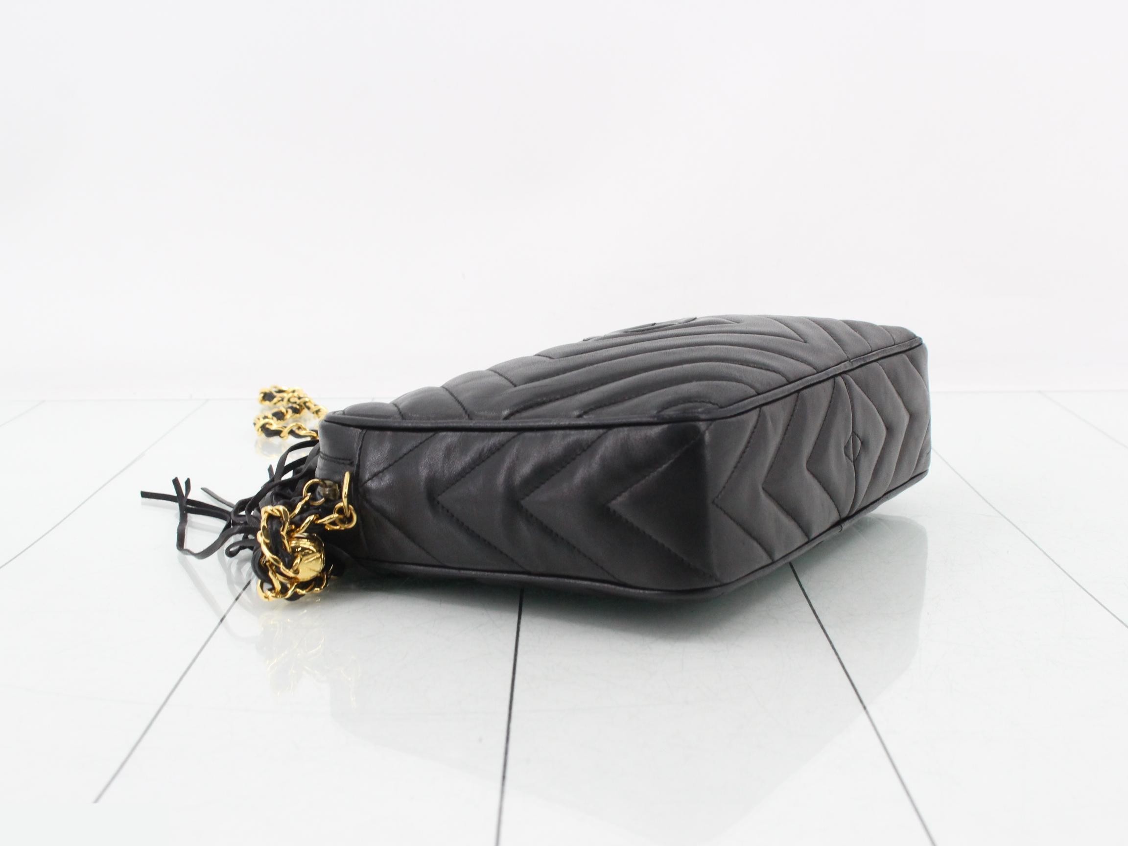 Lambskin fringe chain shoulder bag — view 5