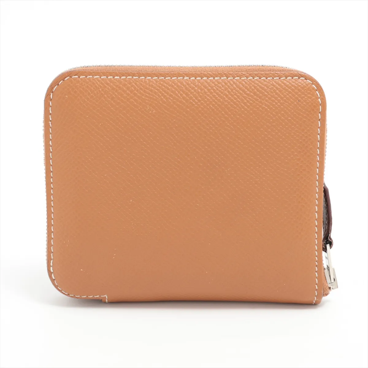 Azap Compact Silk In Veau Epsom Compact Wallet Gold Silver Hardware D:2019 — view 2