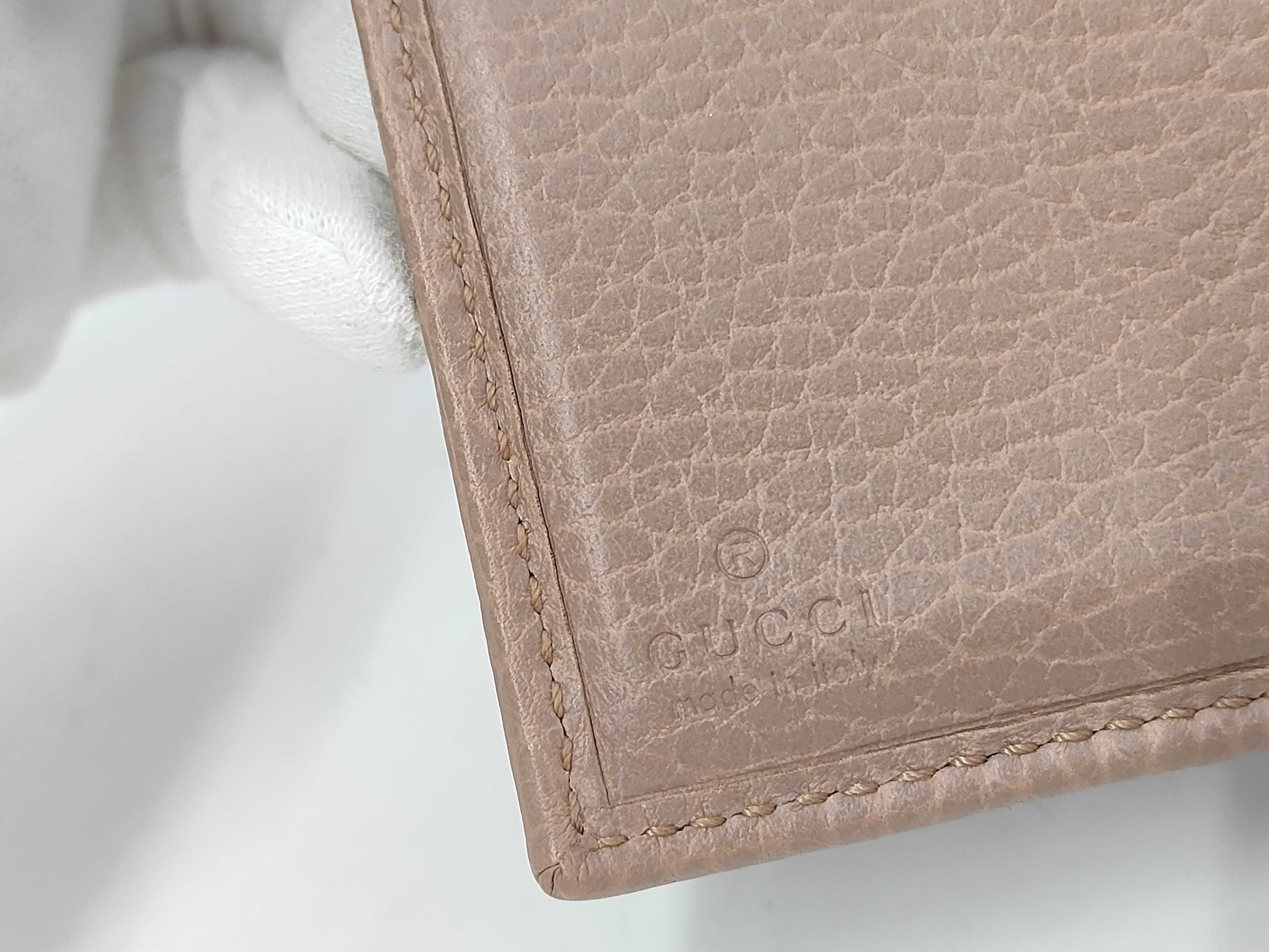 GG Marmont Tri-fold Wallet, Leather, Beige, 474746 — view 7