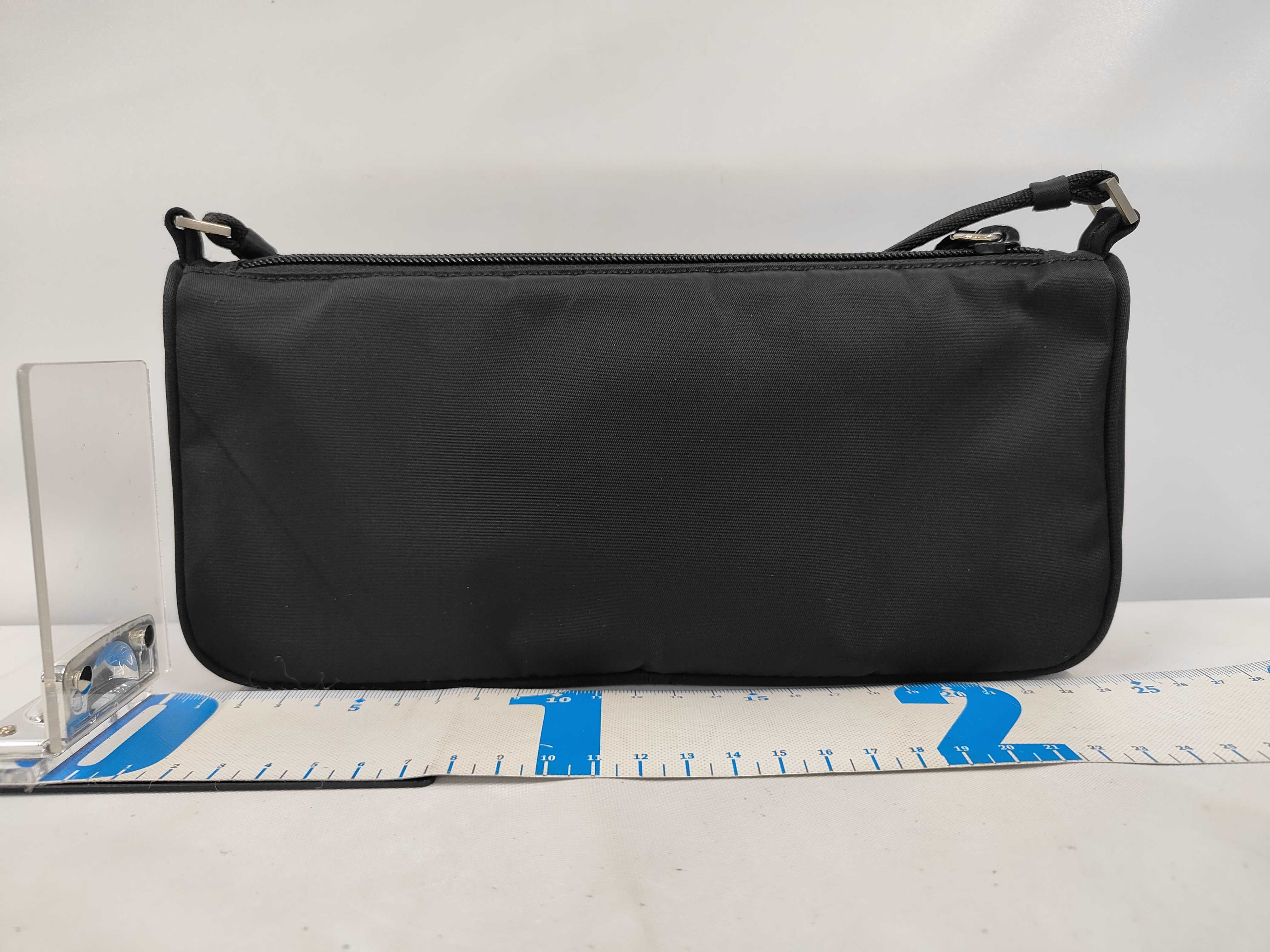 Plate Logo Accessory One-Shoulder Bag, Nylon, Black Shoulder Bag — view 2