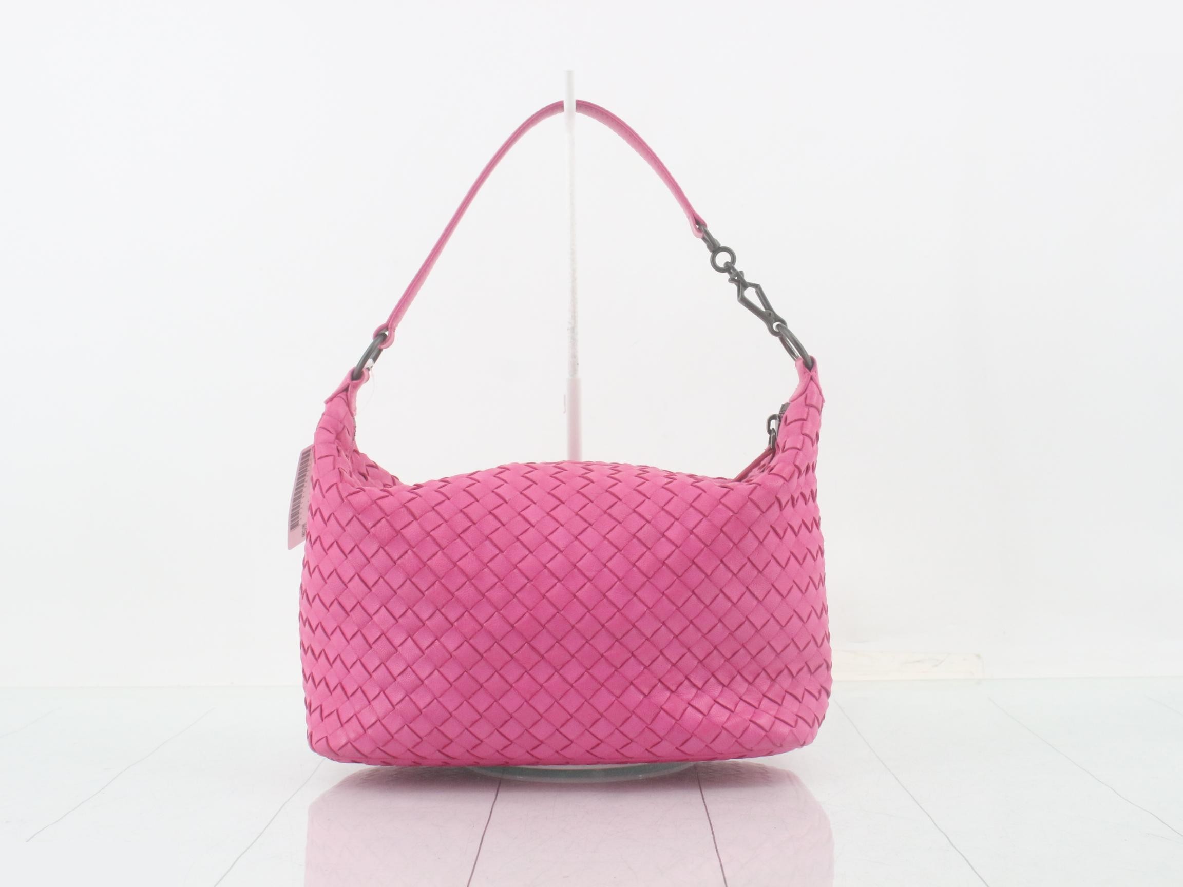 Intrecciato one-shoulder bag, pink — view 2