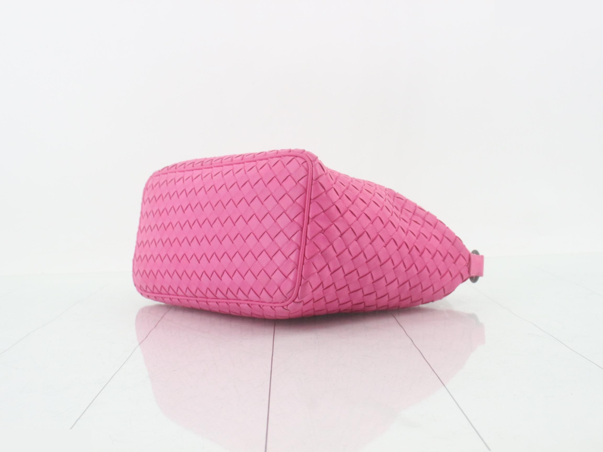 Intrecciato one-shoulder bag, pink — view 6