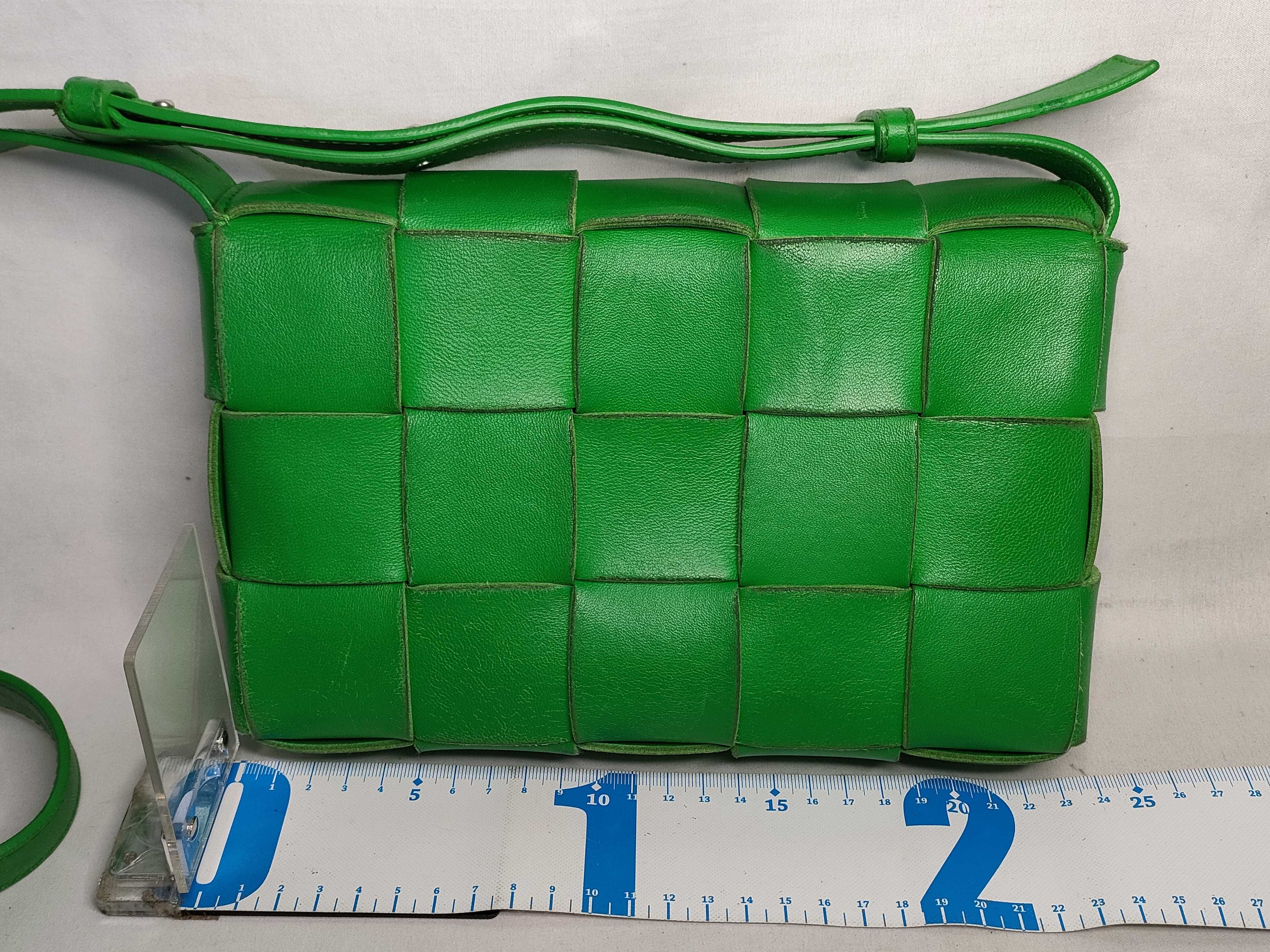 KR- Maxi Intrecciato Cassette Leather Shoulder Bag Green - Grade Shoulder Bag — view 2