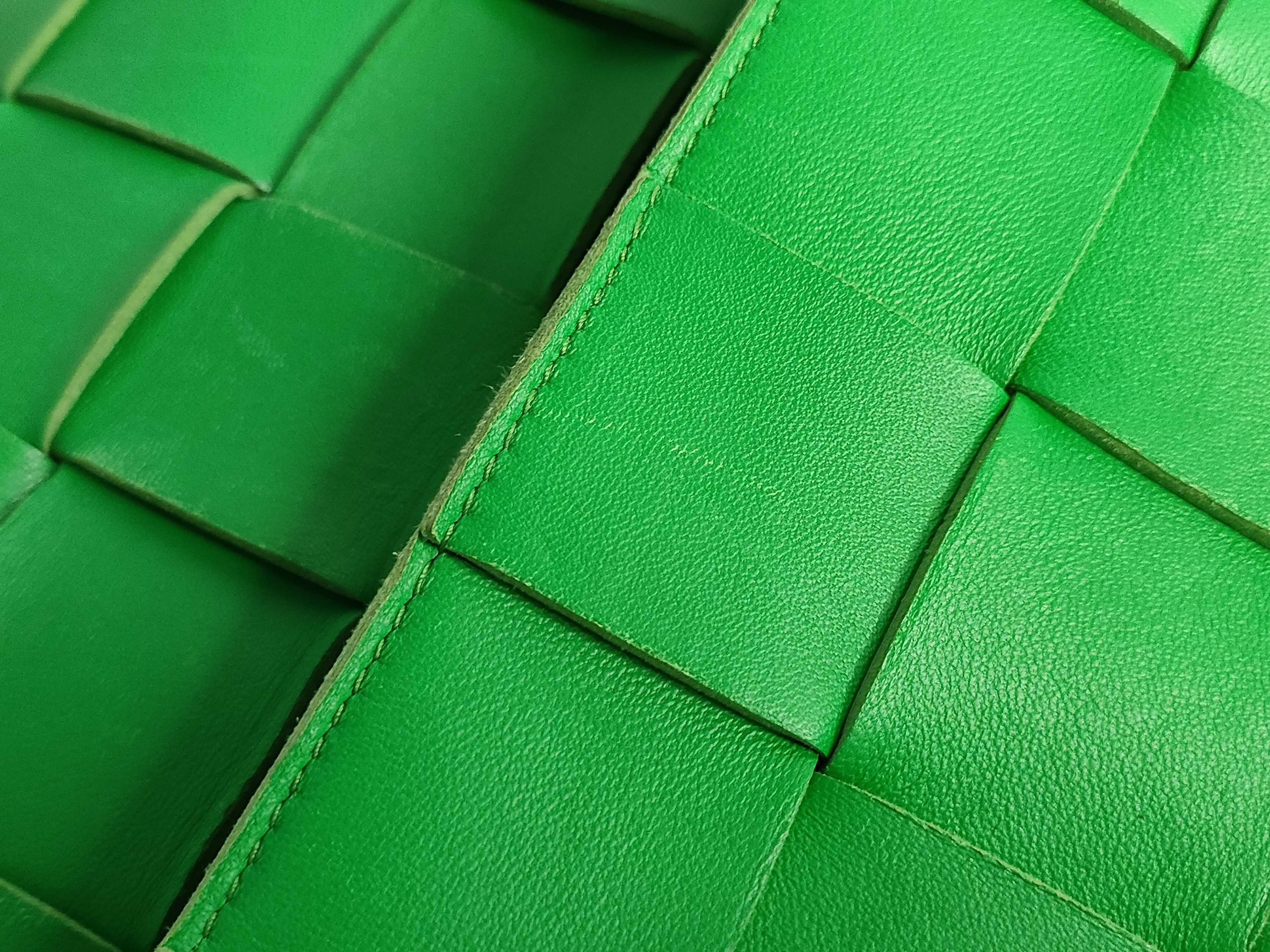 KR- Maxi Intrecciato Cassette Leather Shoulder Bag Green - Grade Shoulder Bag — view 13