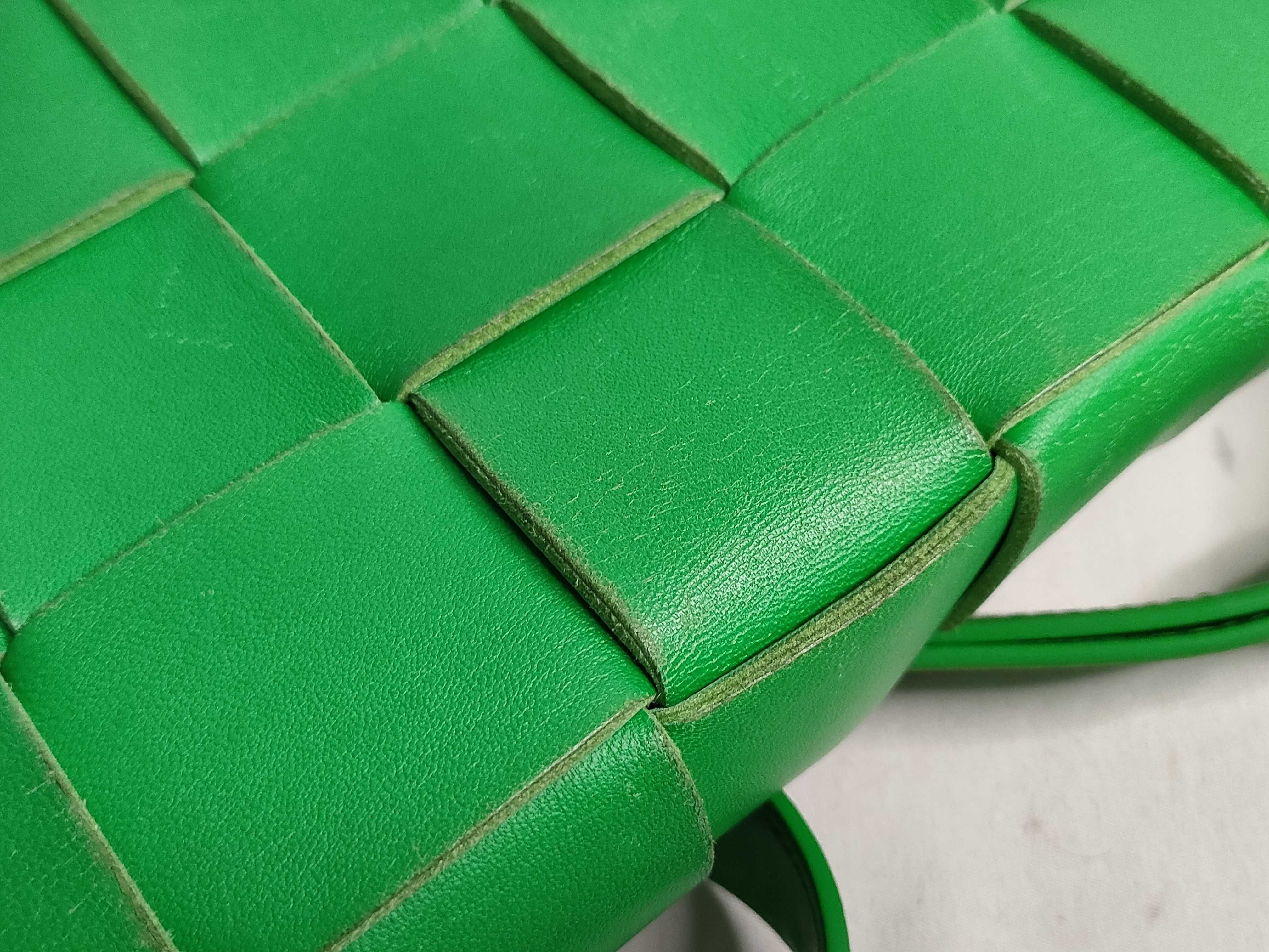 KR- Maxi Intrecciato Cassette Leather Shoulder Bag Green - Grade Shoulder Bag — view 15