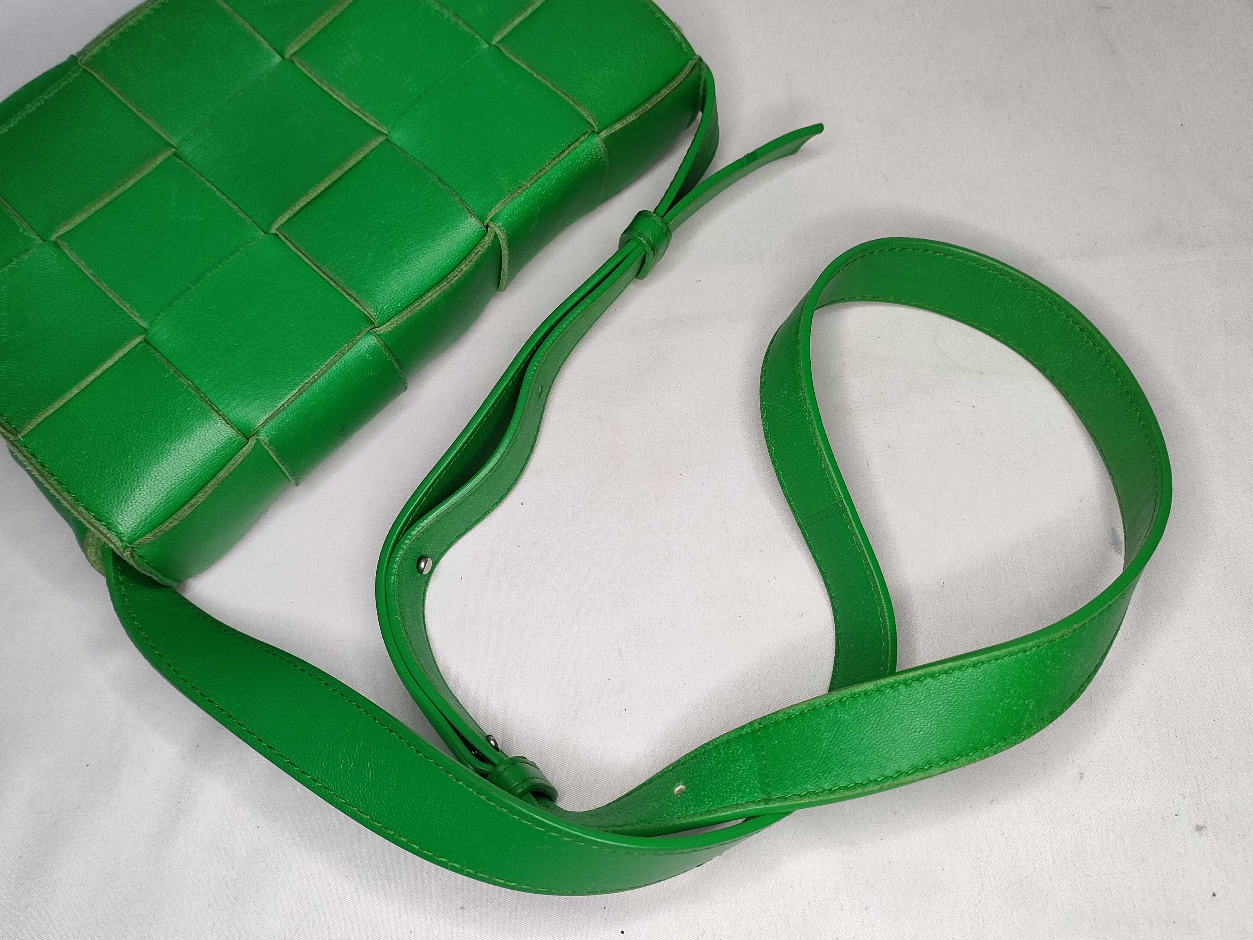 KR- Maxi Intrecciato Cassette Leather Shoulder Bag Green - Grade Shoulder Bag — view 3