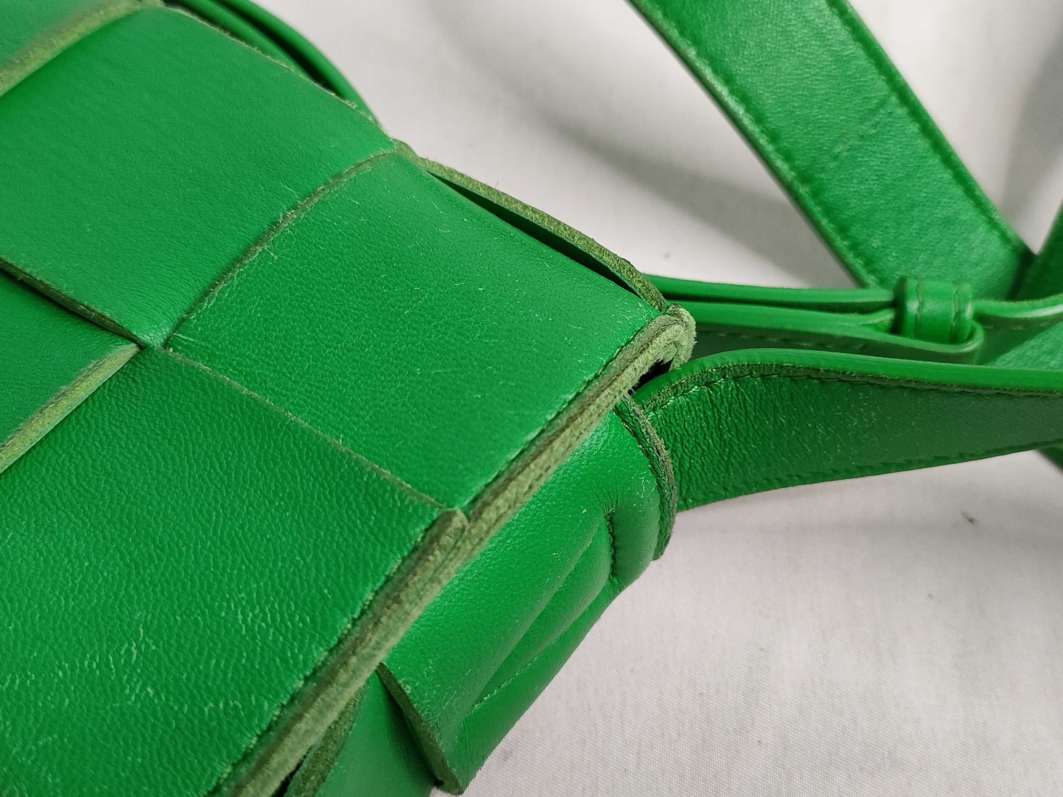 KR- Maxi Intrecciato Cassette Leather Shoulder Bag Green - Grade Shoulder Bag — view 5
