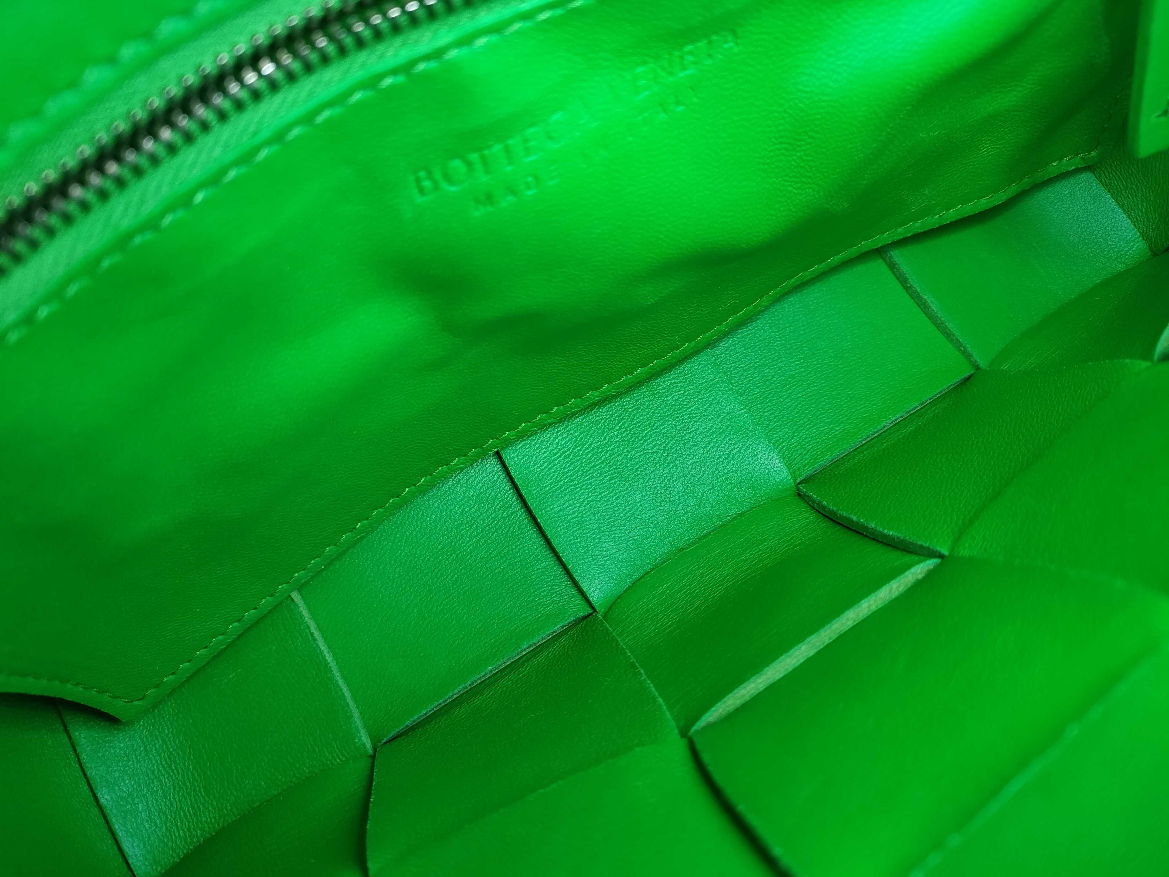 KR- Maxi Intrecciato Cassette Leather Shoulder Bag Green - Grade Shoulder Bag — view 10
