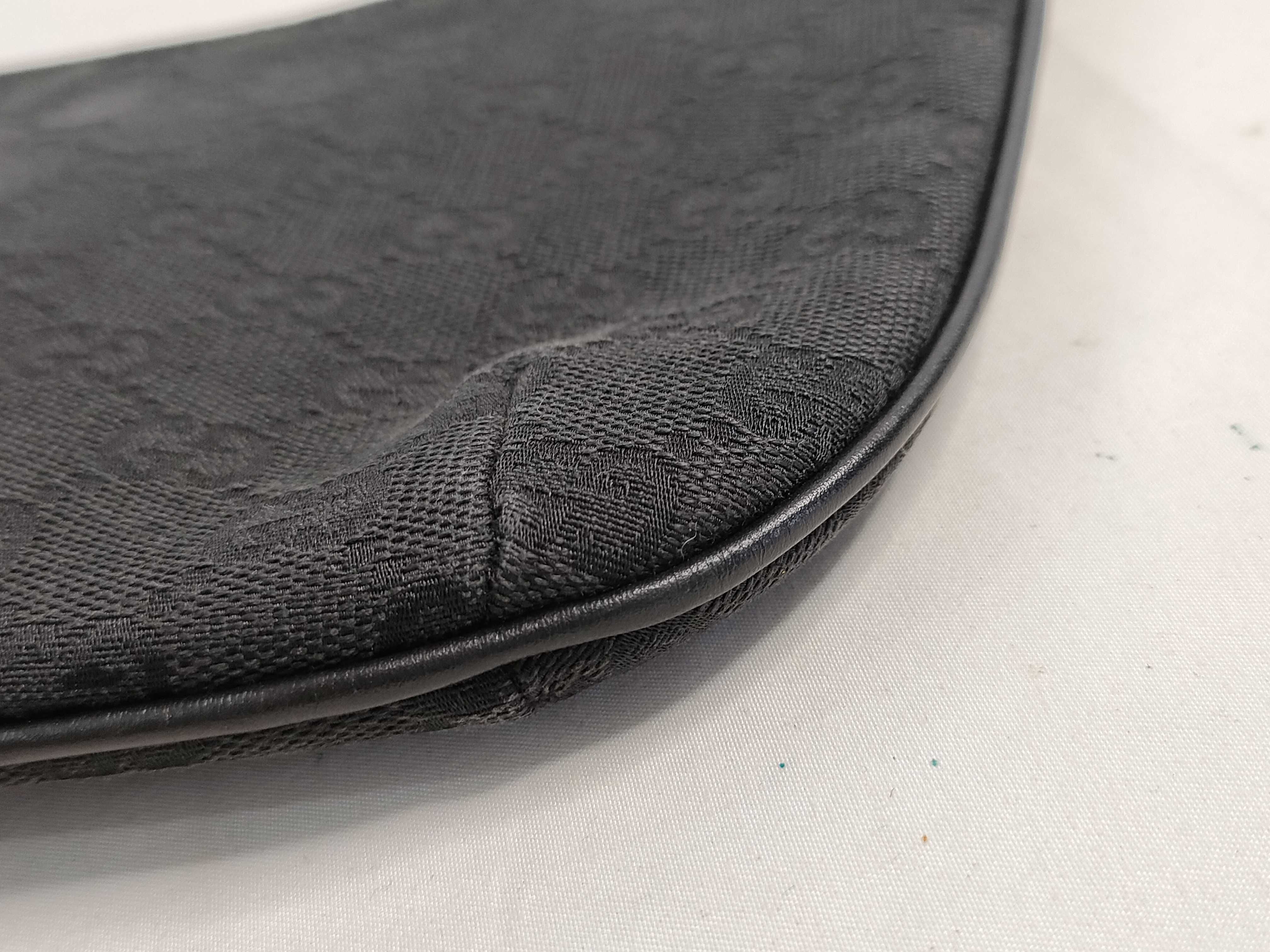 handbag/accessory pouch, leather and canvas, GG pattern. — view 6