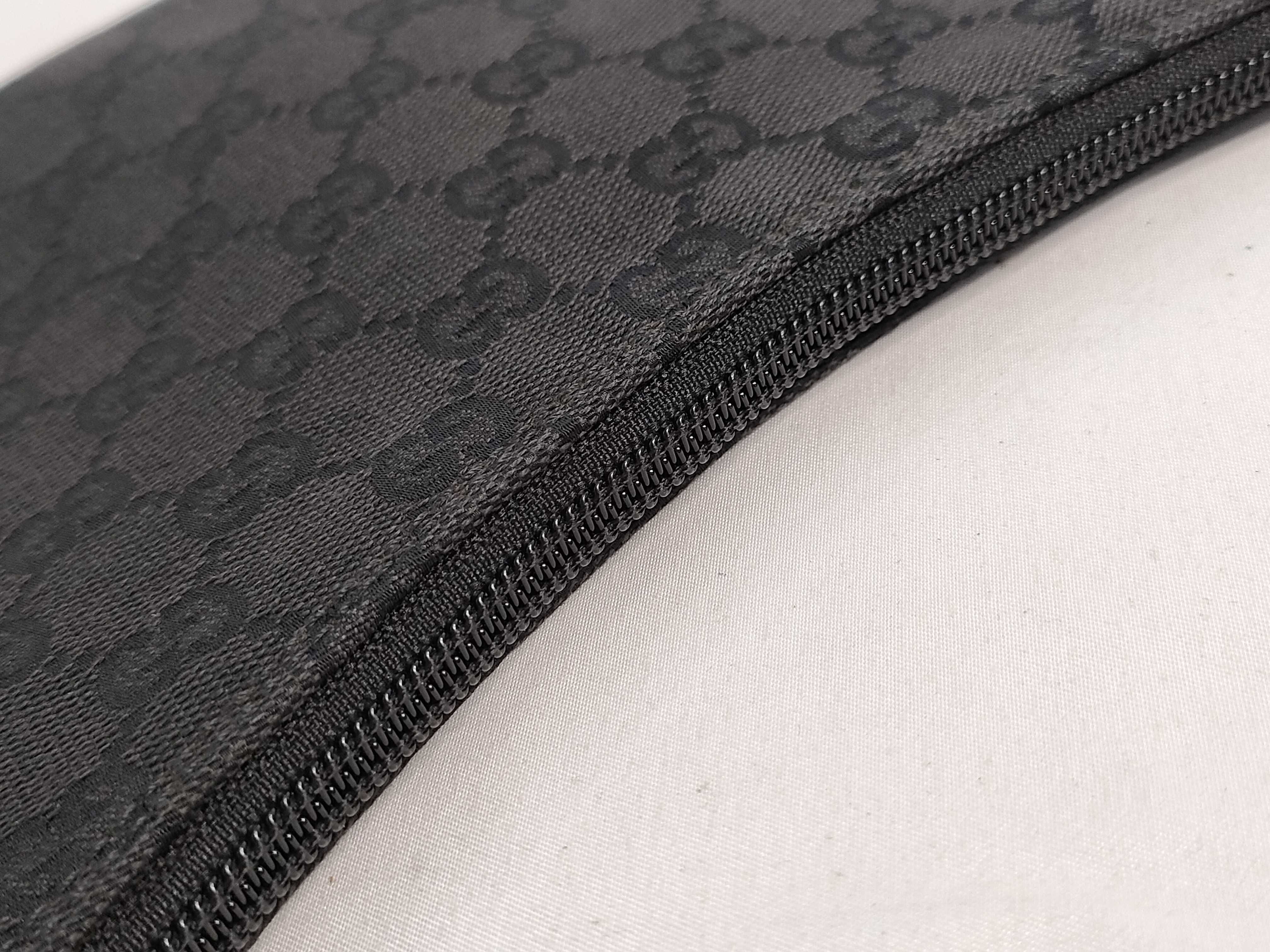 handbag/accessory pouch, leather and canvas, GG pattern. — view 8