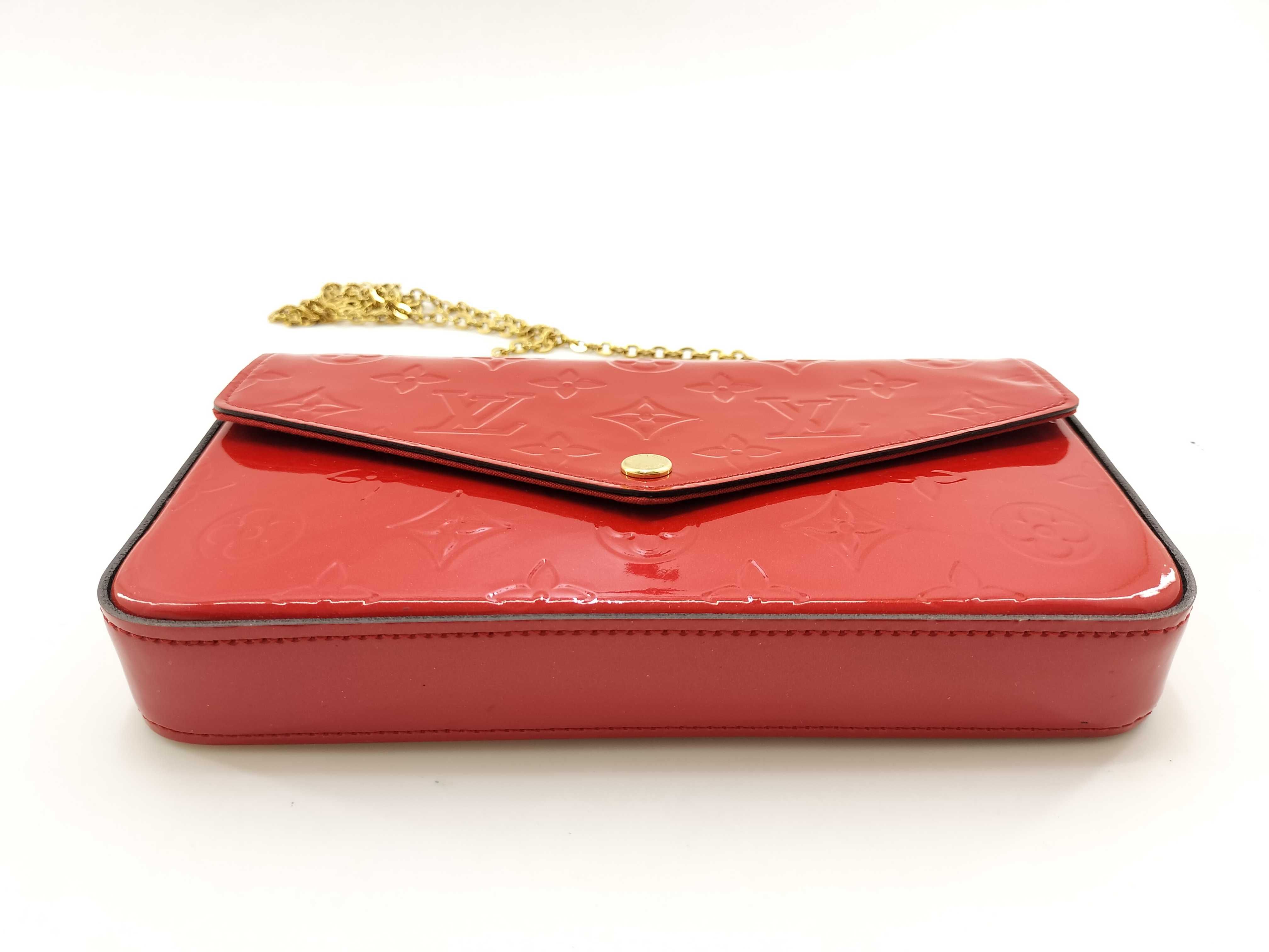 Vernis Louis Vuitton Enamel Pochette Felicie Monogram Shoulder Bag — view 3